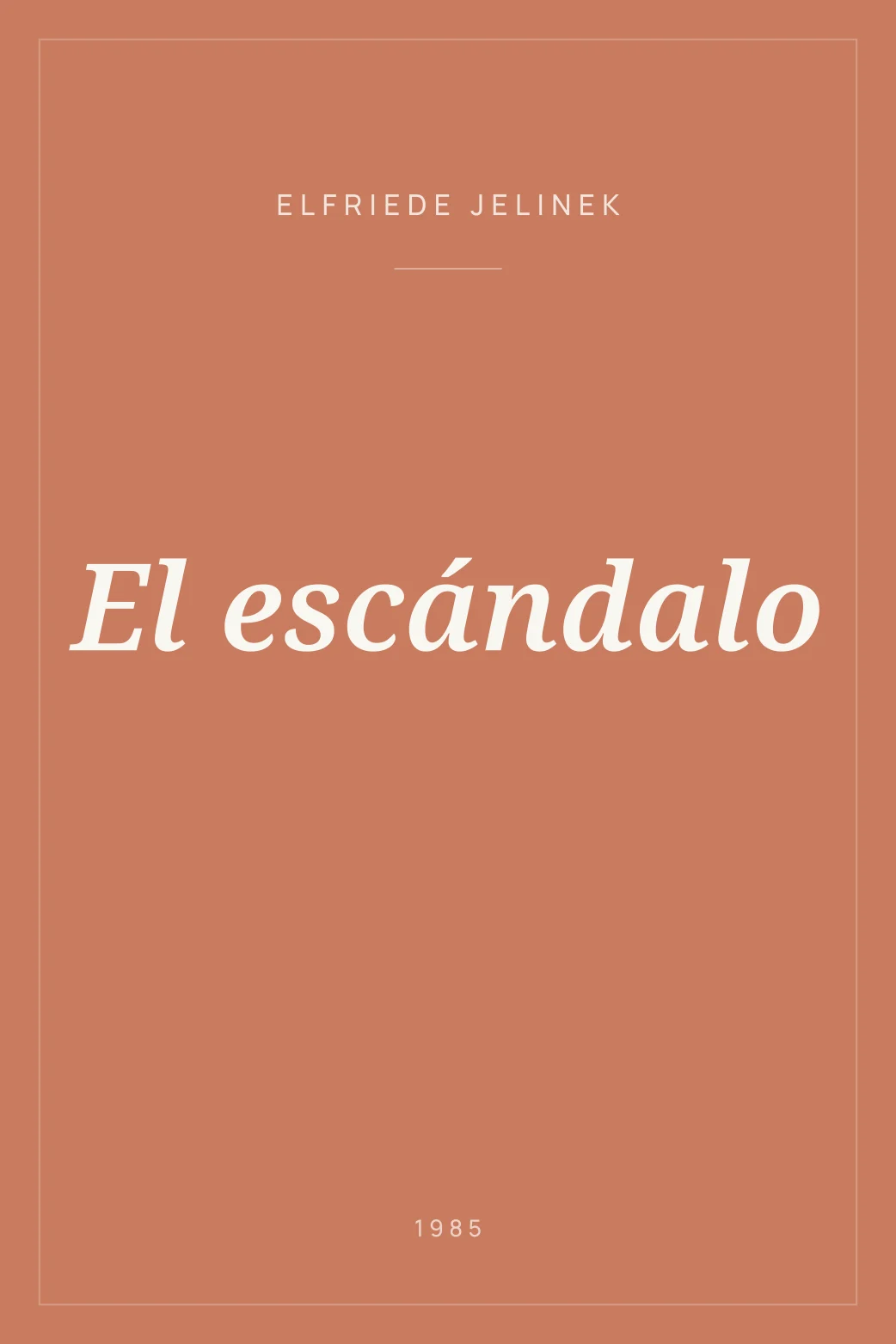 Portada de El escándalo