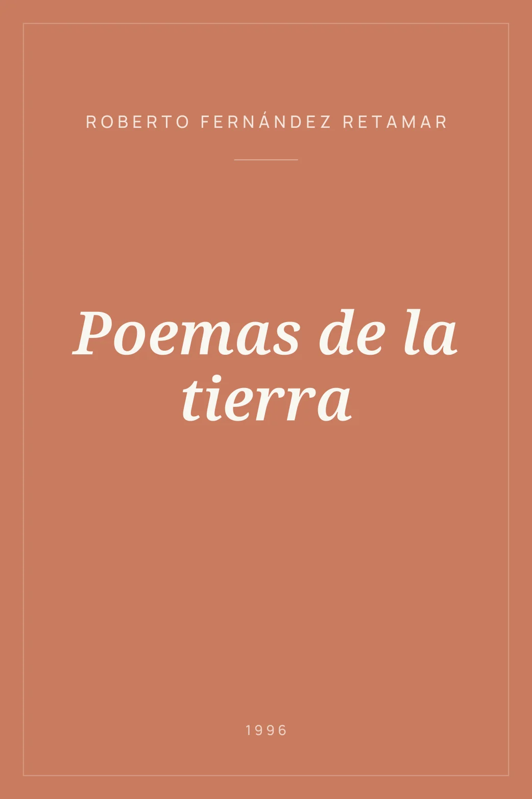 Portada de Poemas de la tierra
