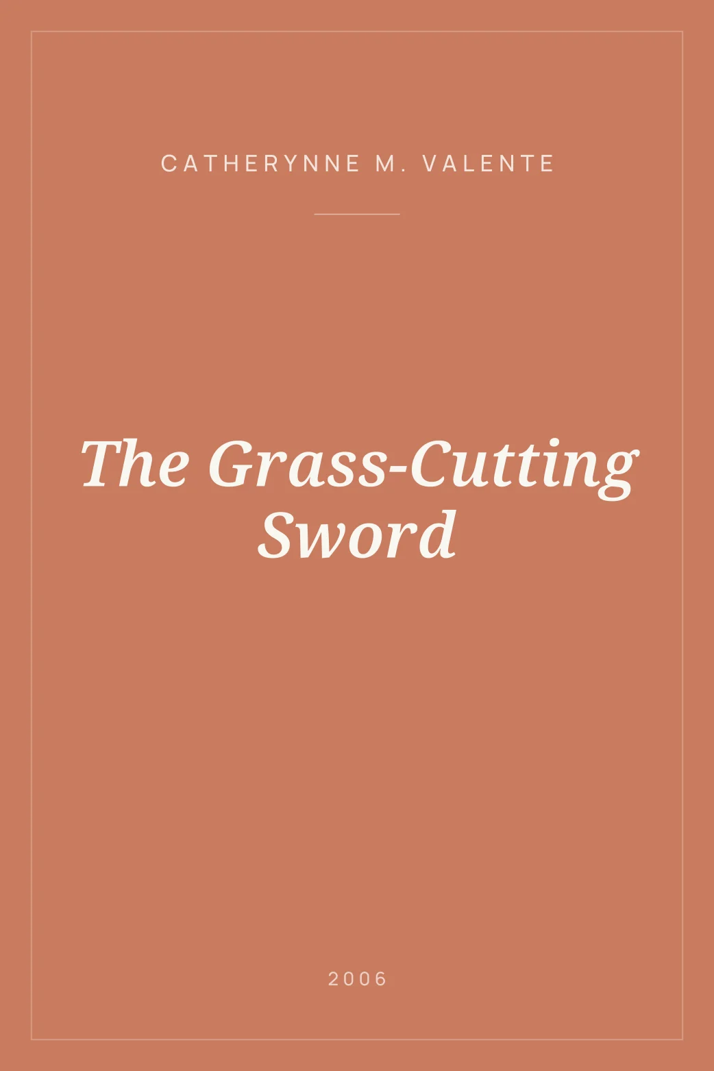 Portada de The Grass-Cutting Sword