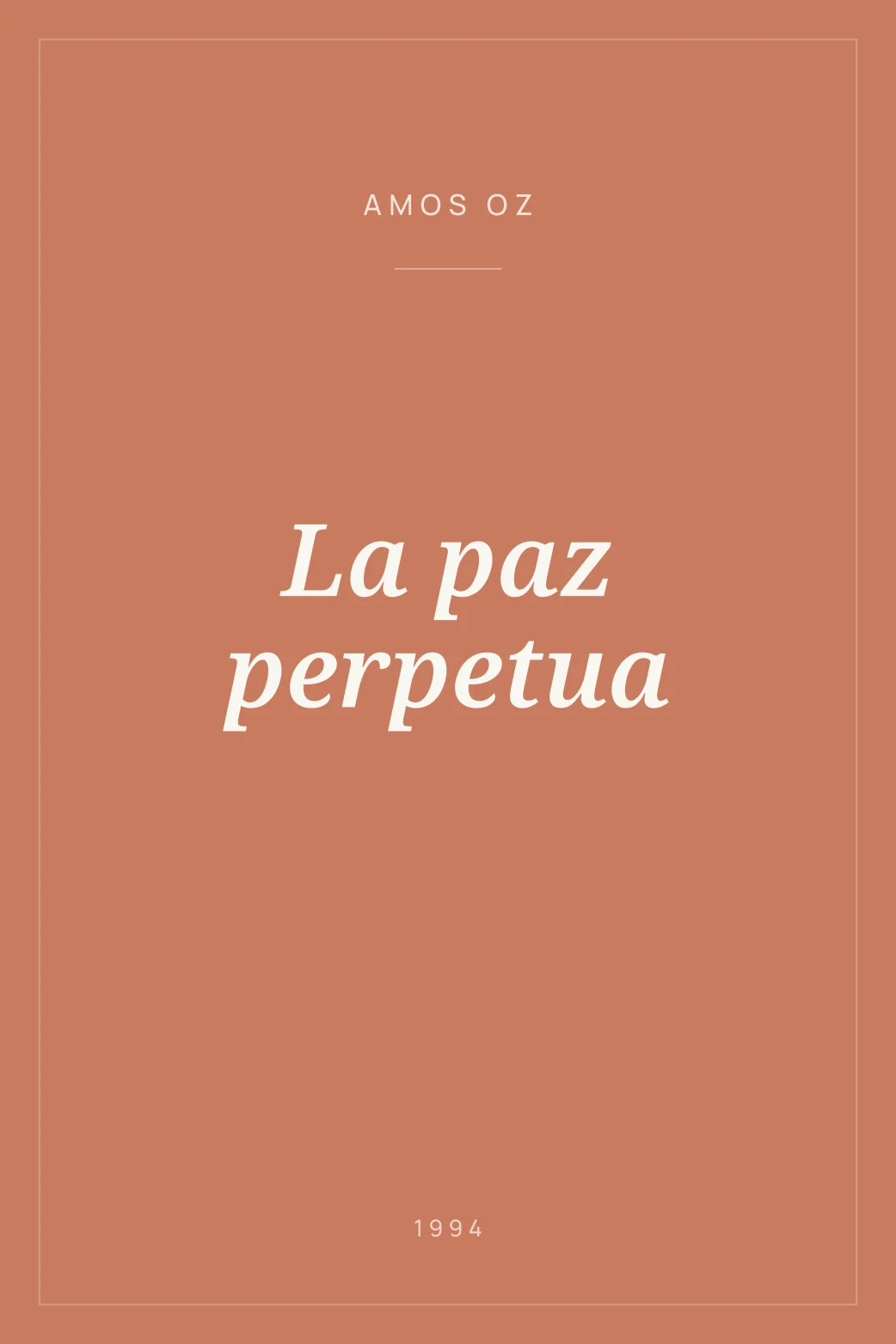 Portada de La paz perpetua
