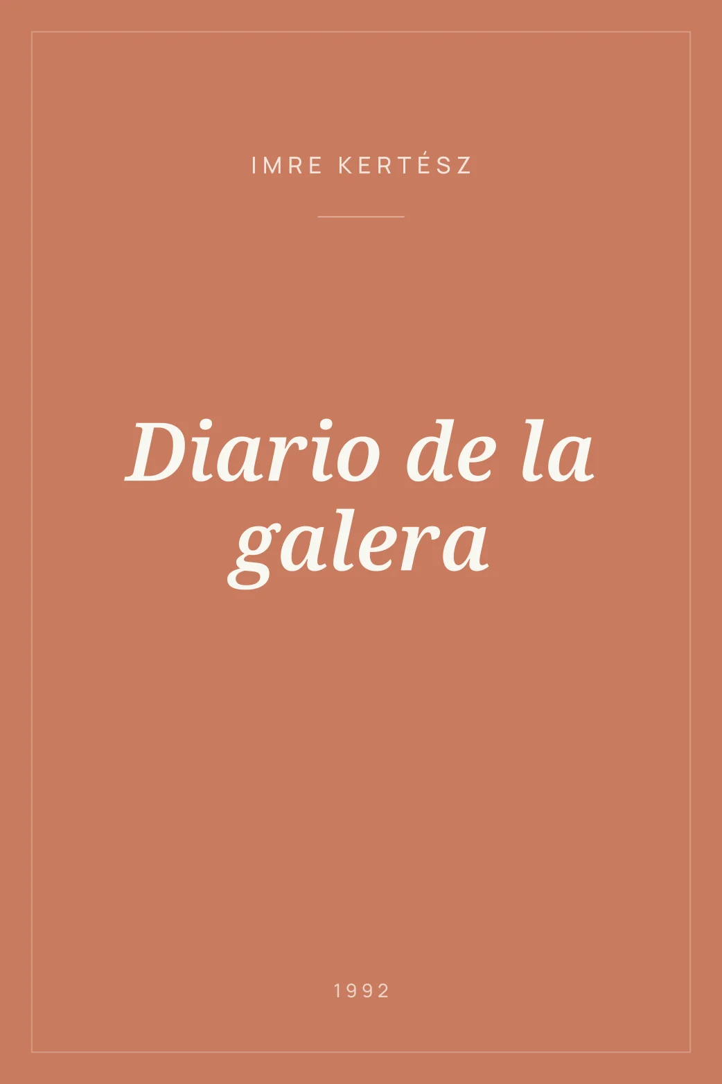 Portada de Diario de la galera