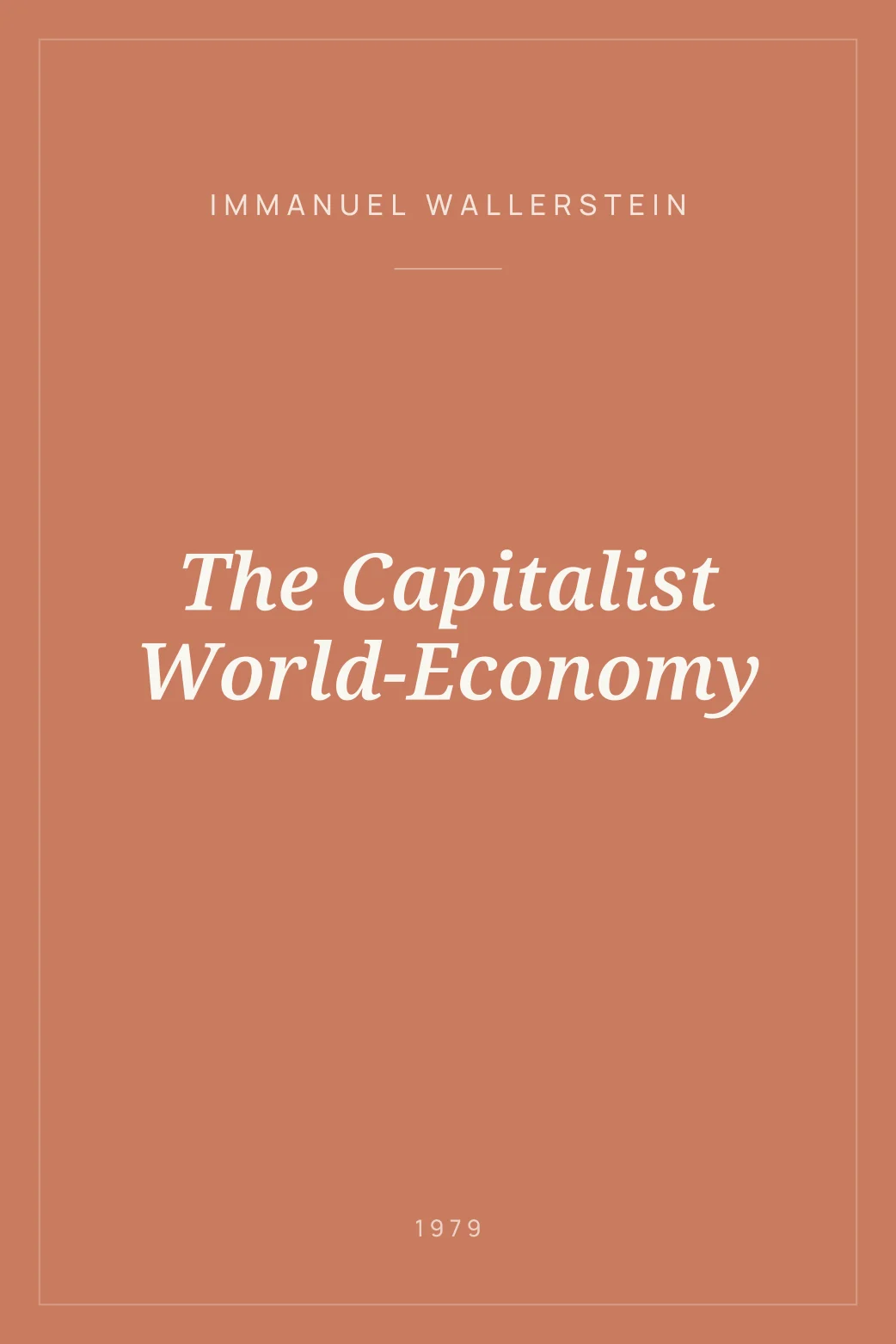 Portada de The Capitalist World-Economy