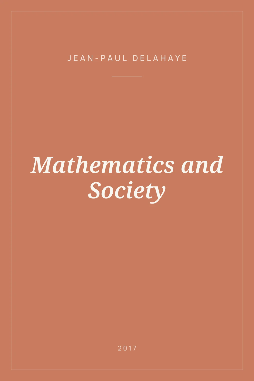 Portada de Mathematics and Society