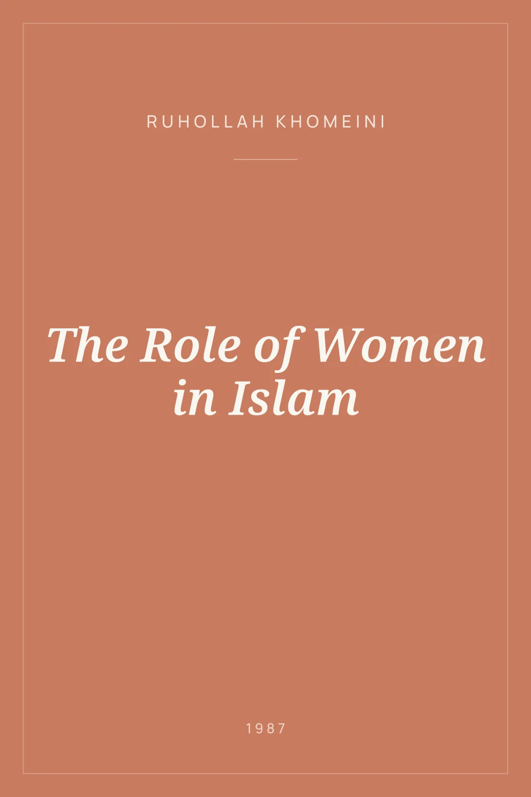 Portada de The Role of Women in Islam