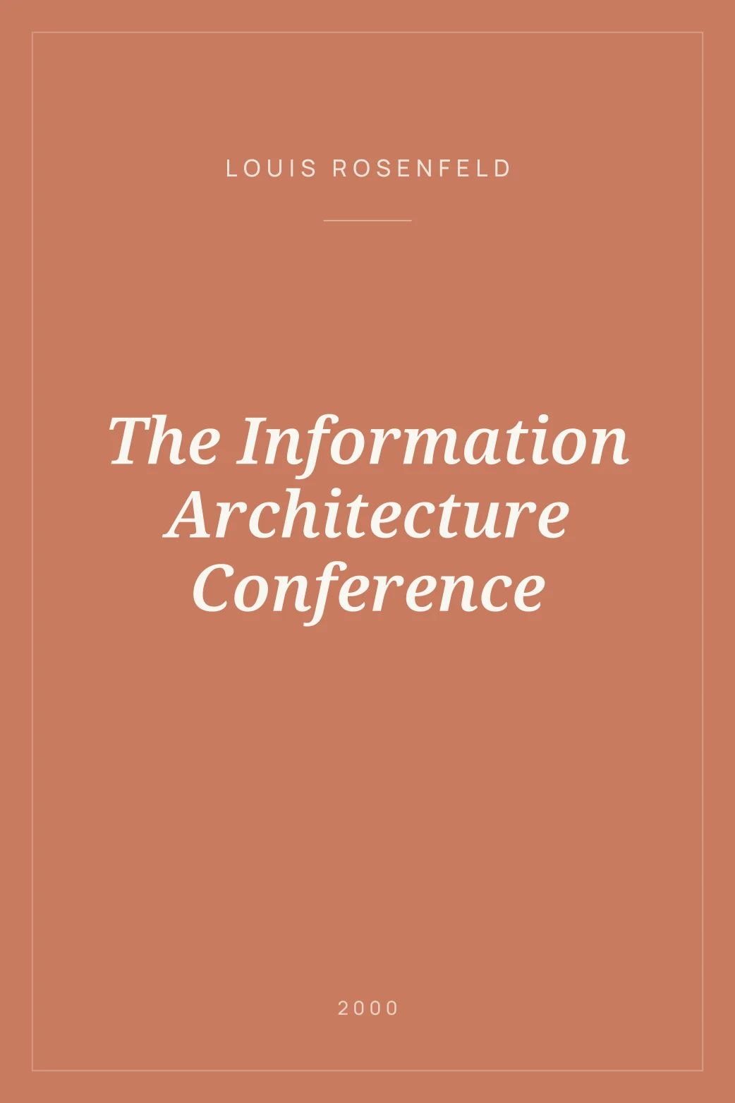 Portada de The Information Architecture Conference