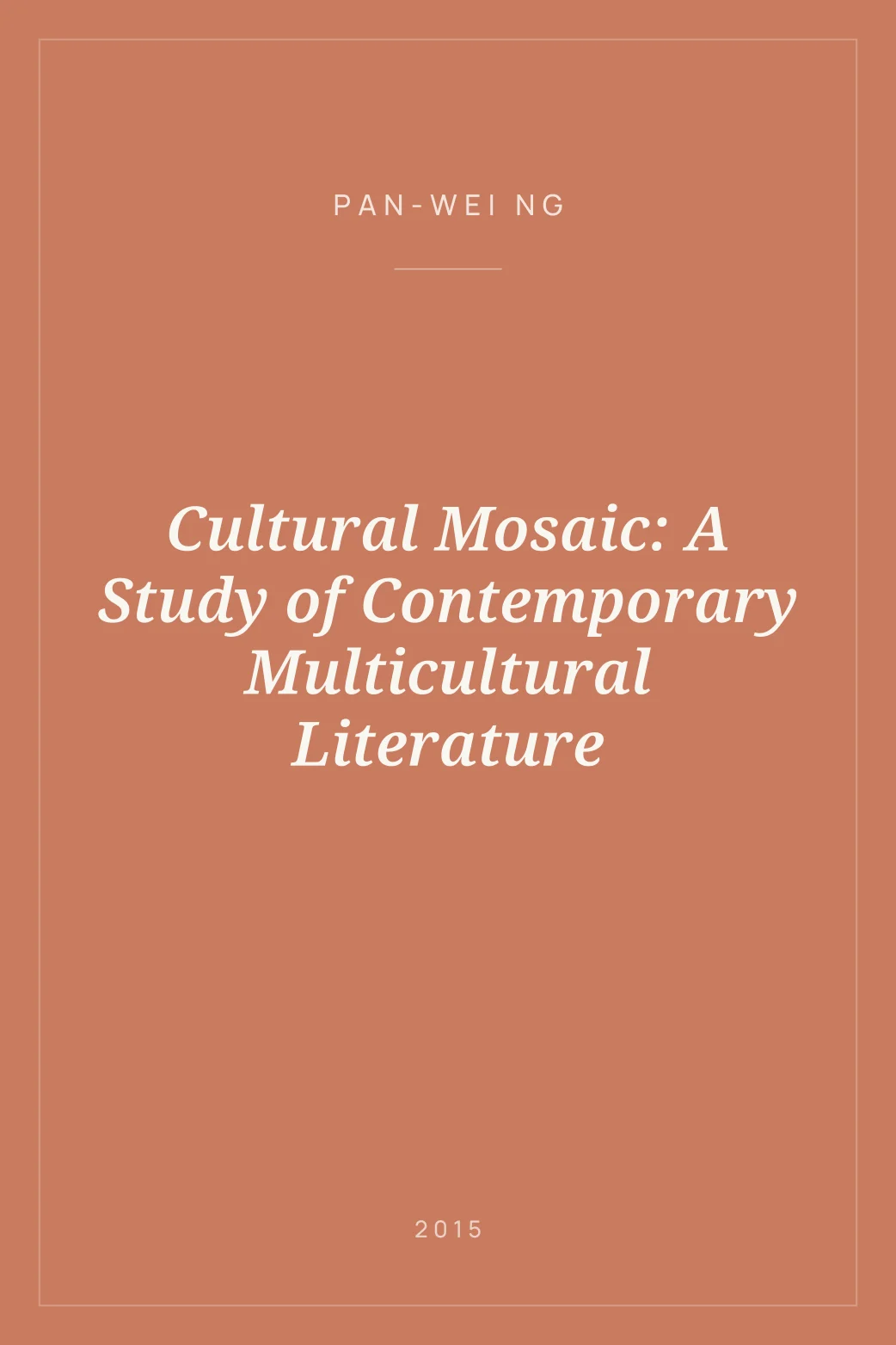 Portada de Cultural Mosaic: A Study of Contemporary Multicultural Literature