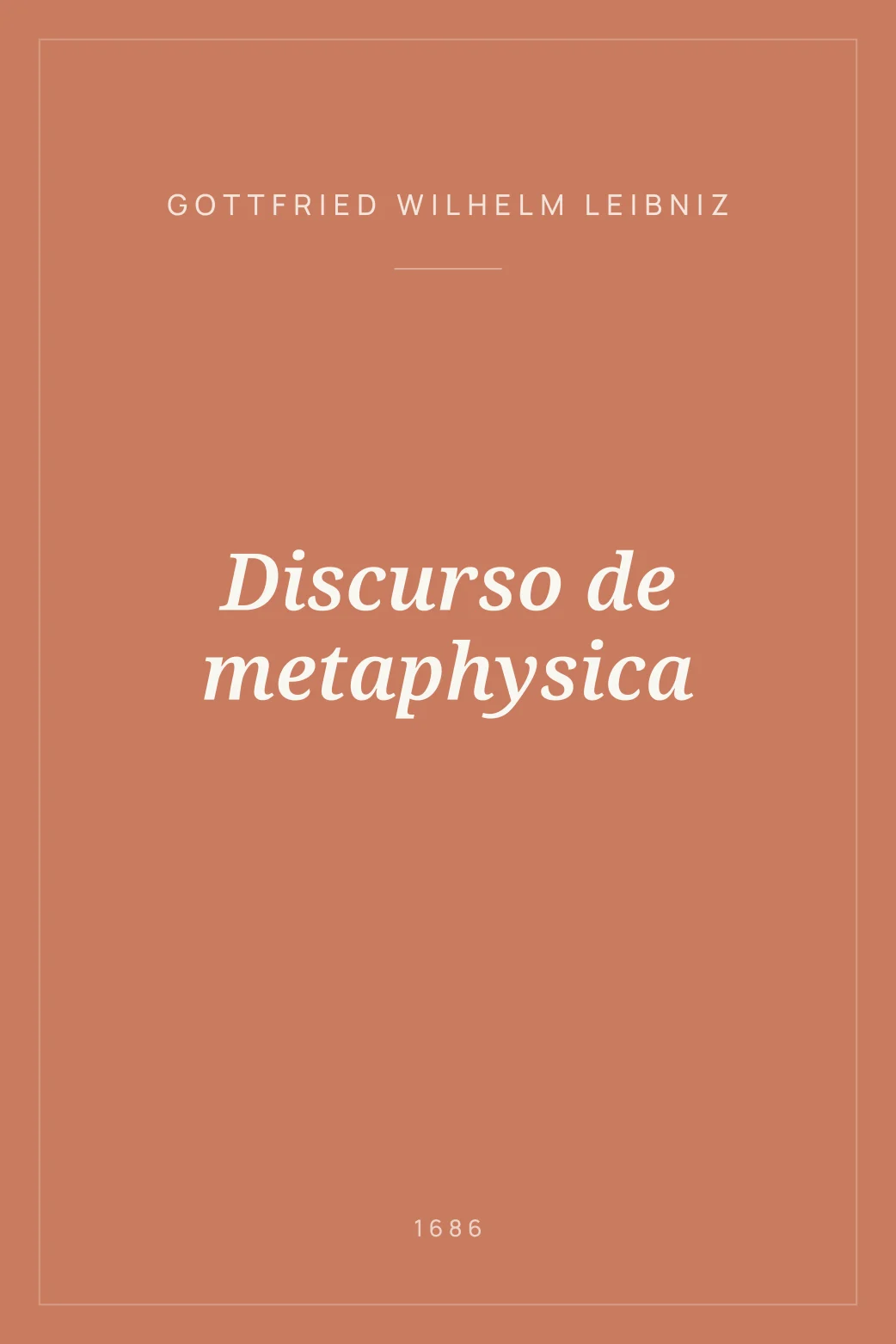 Portada de Discurso de metaphysica