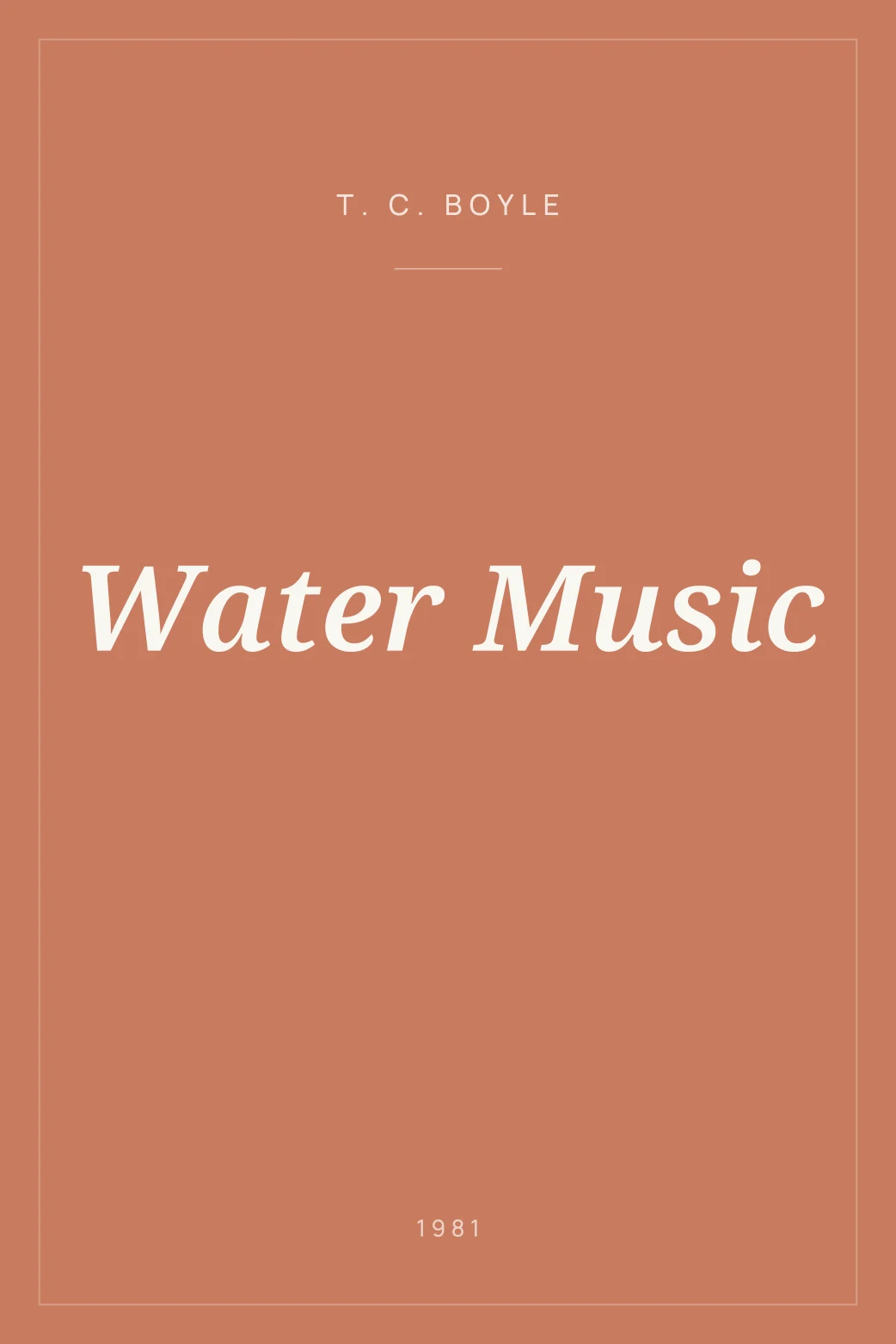 Portada de Water Music