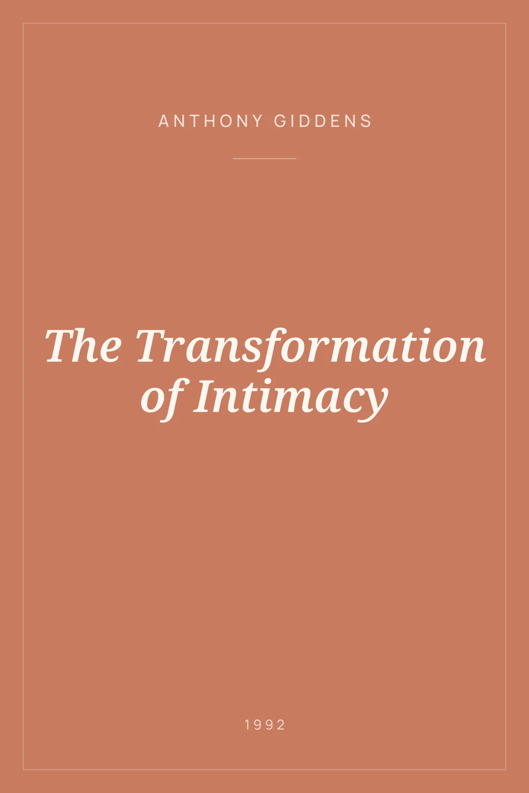 Portada de The Transformation of Intimacy