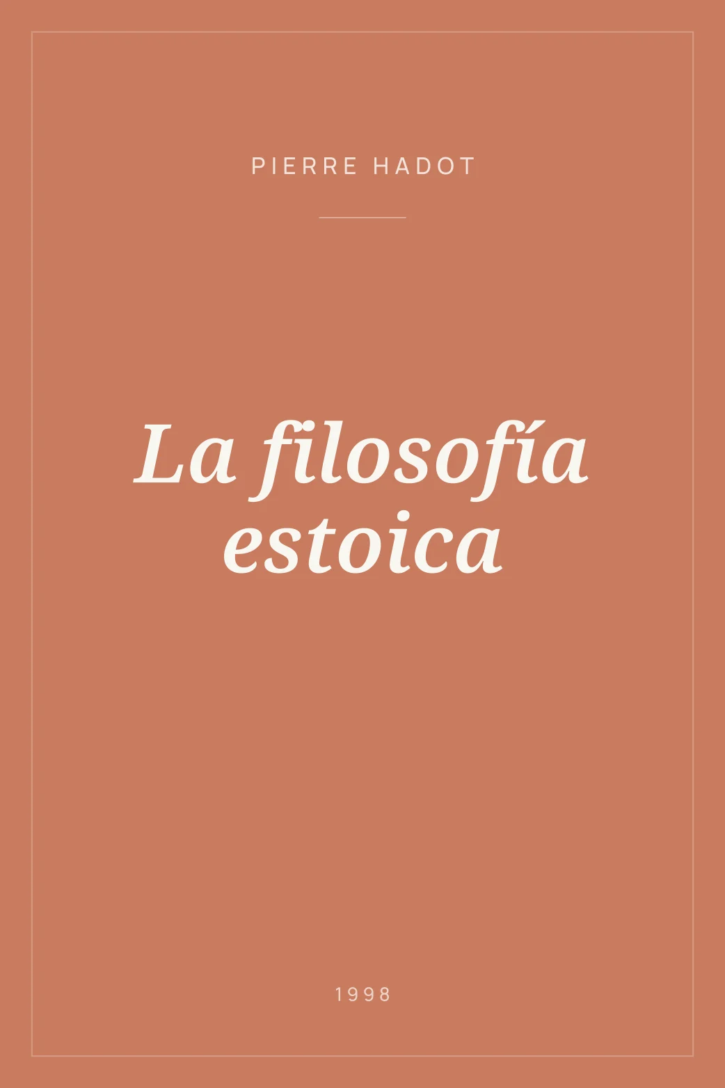 Portada de La filosofía estoica