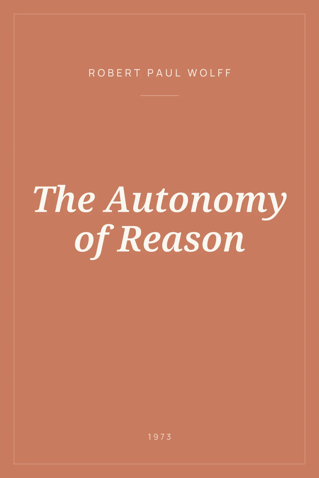 Portada de The Autonomy of Reason