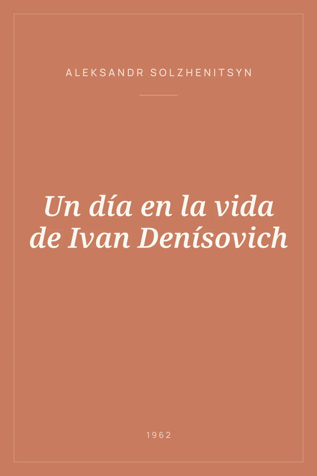 Portada de Un día en la vida de Ivan Denísovich