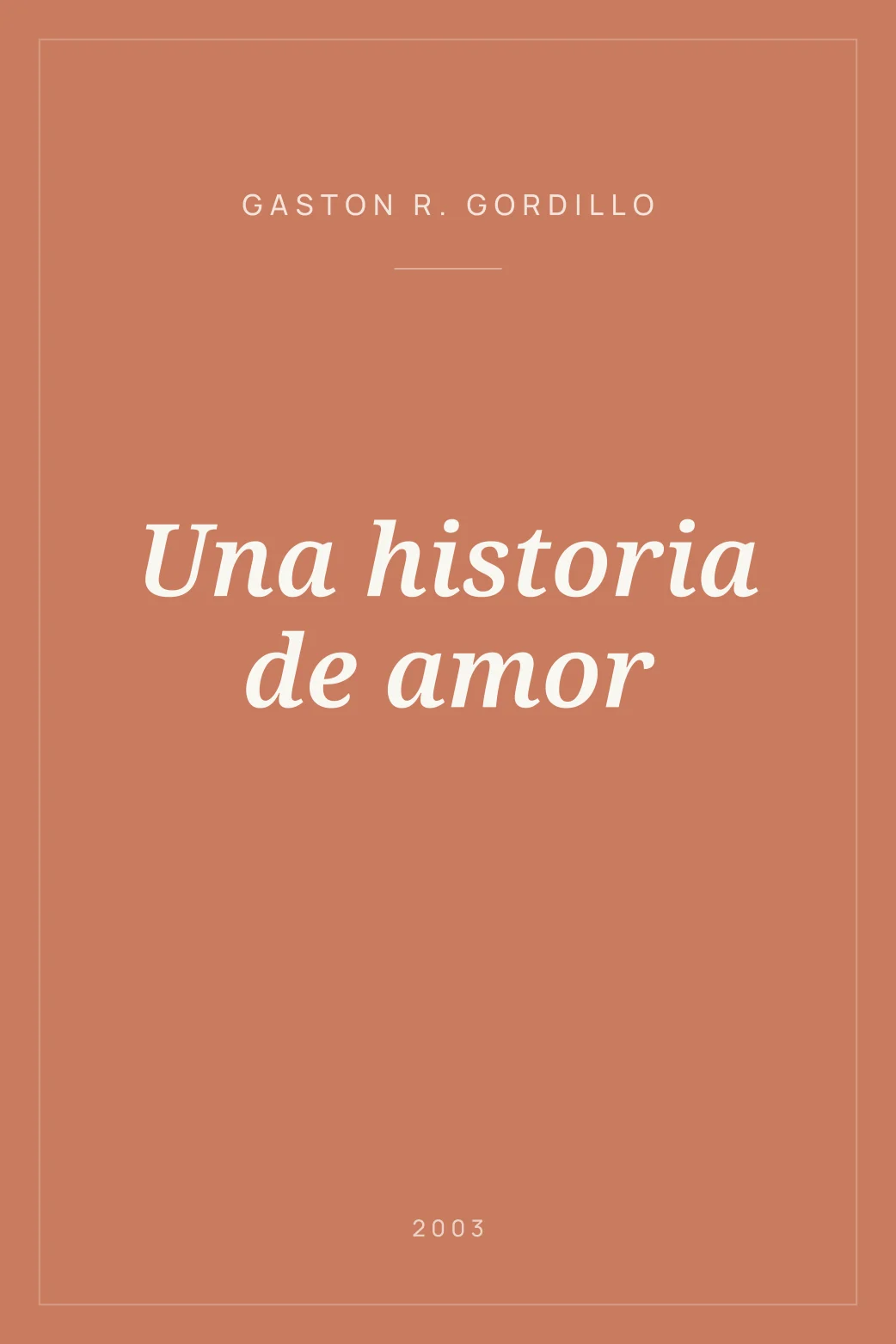 Portada de Una historia de amor