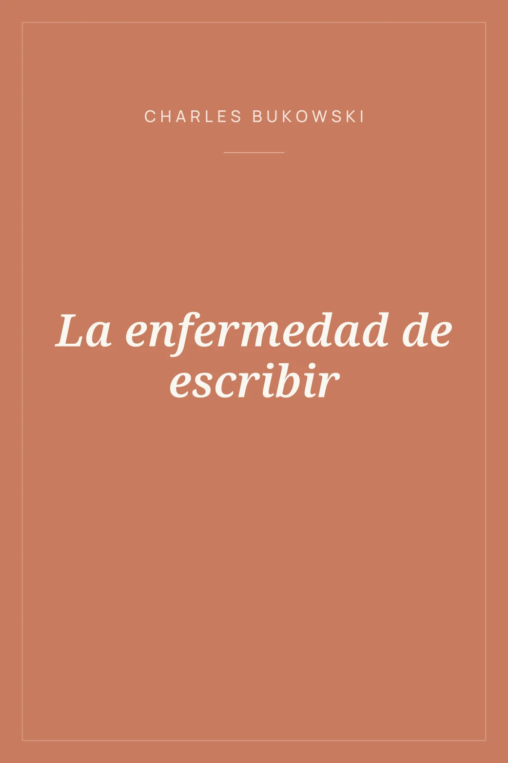 Portada de La enfermedad de escribir