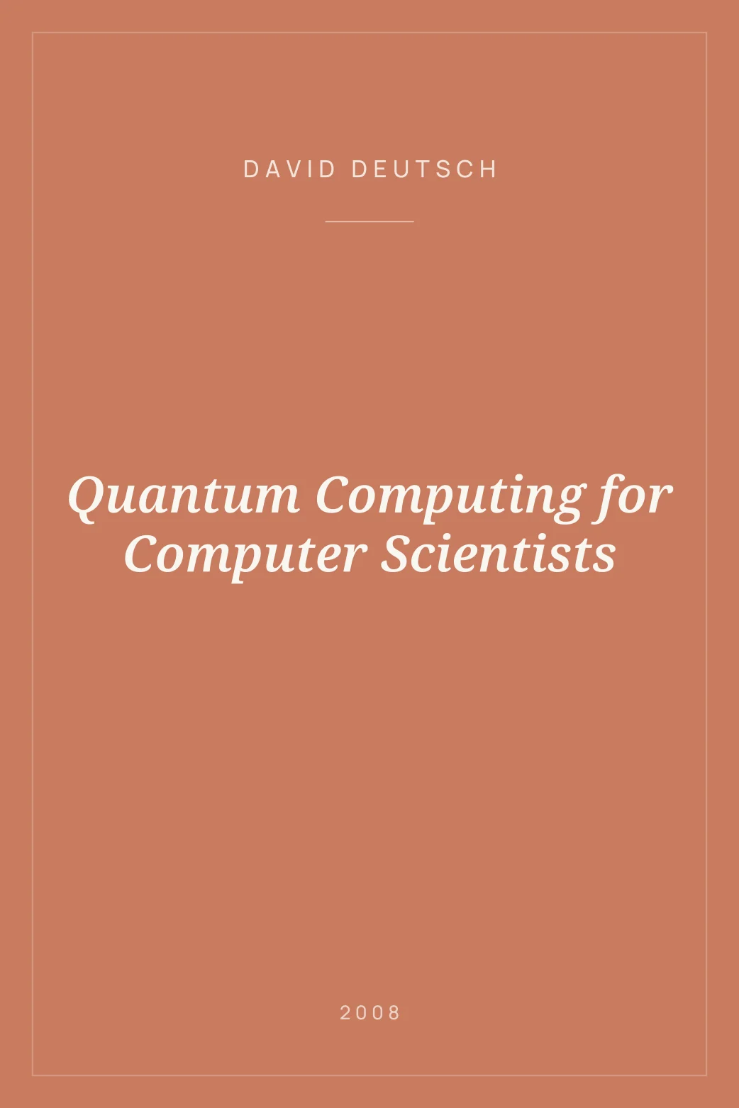 Portada de Quantum Computing for Computer Scientists