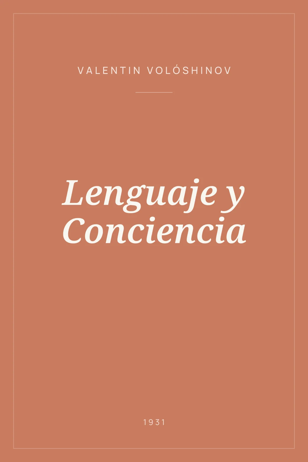 Portada de Lenguaje y Conciencia