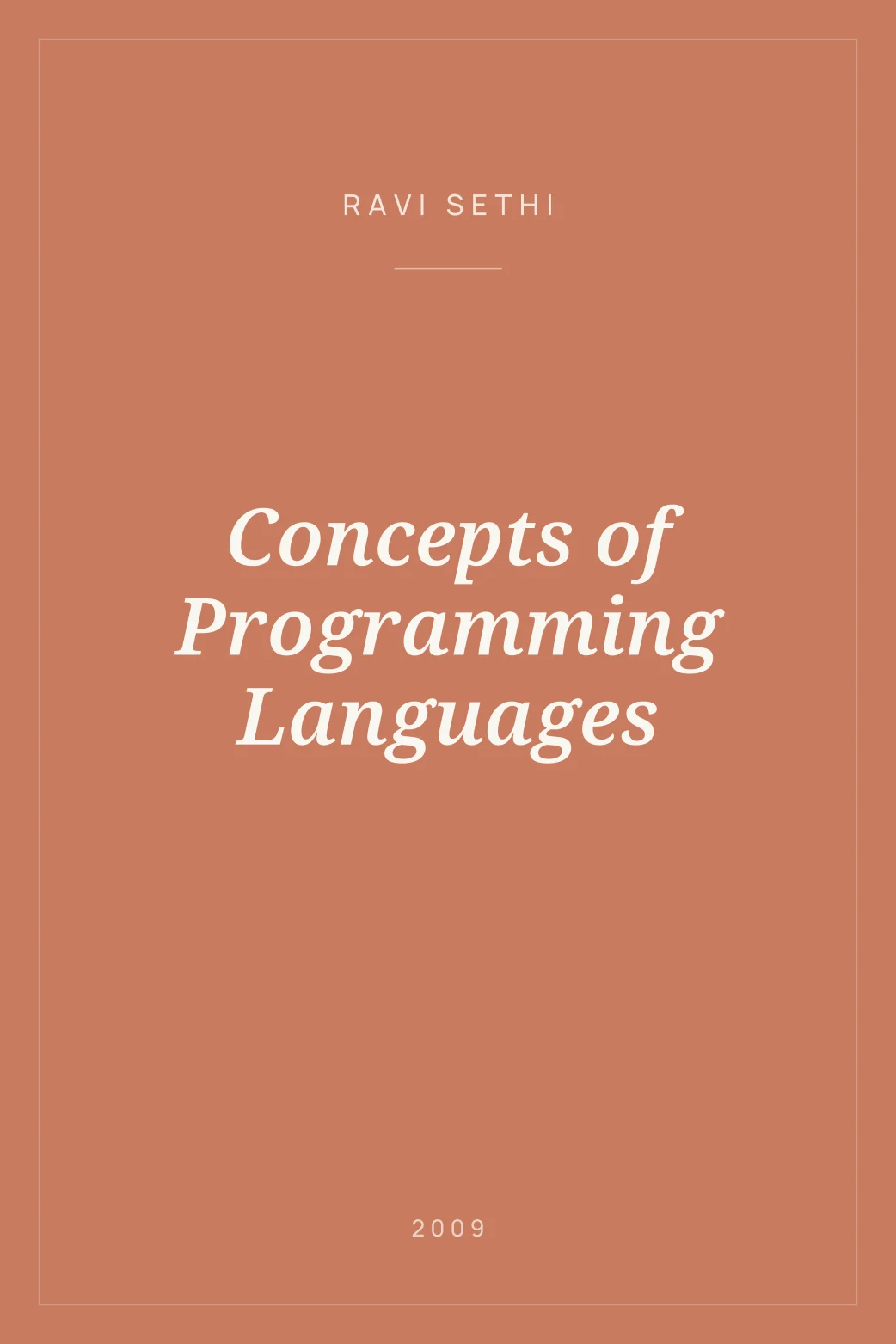 Portada de Concepts of Programming Languages