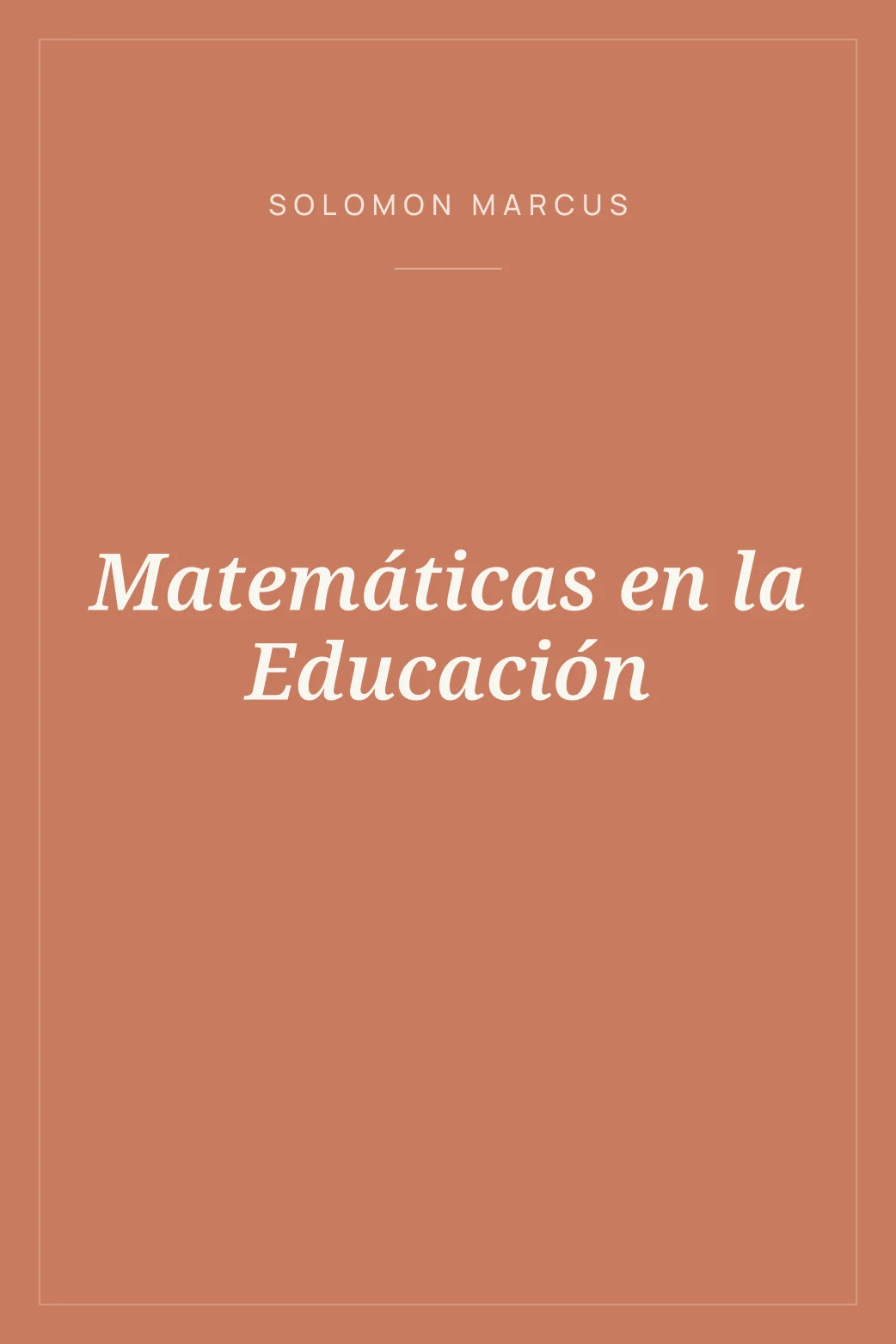 Portada de Matemáticas en la Educación