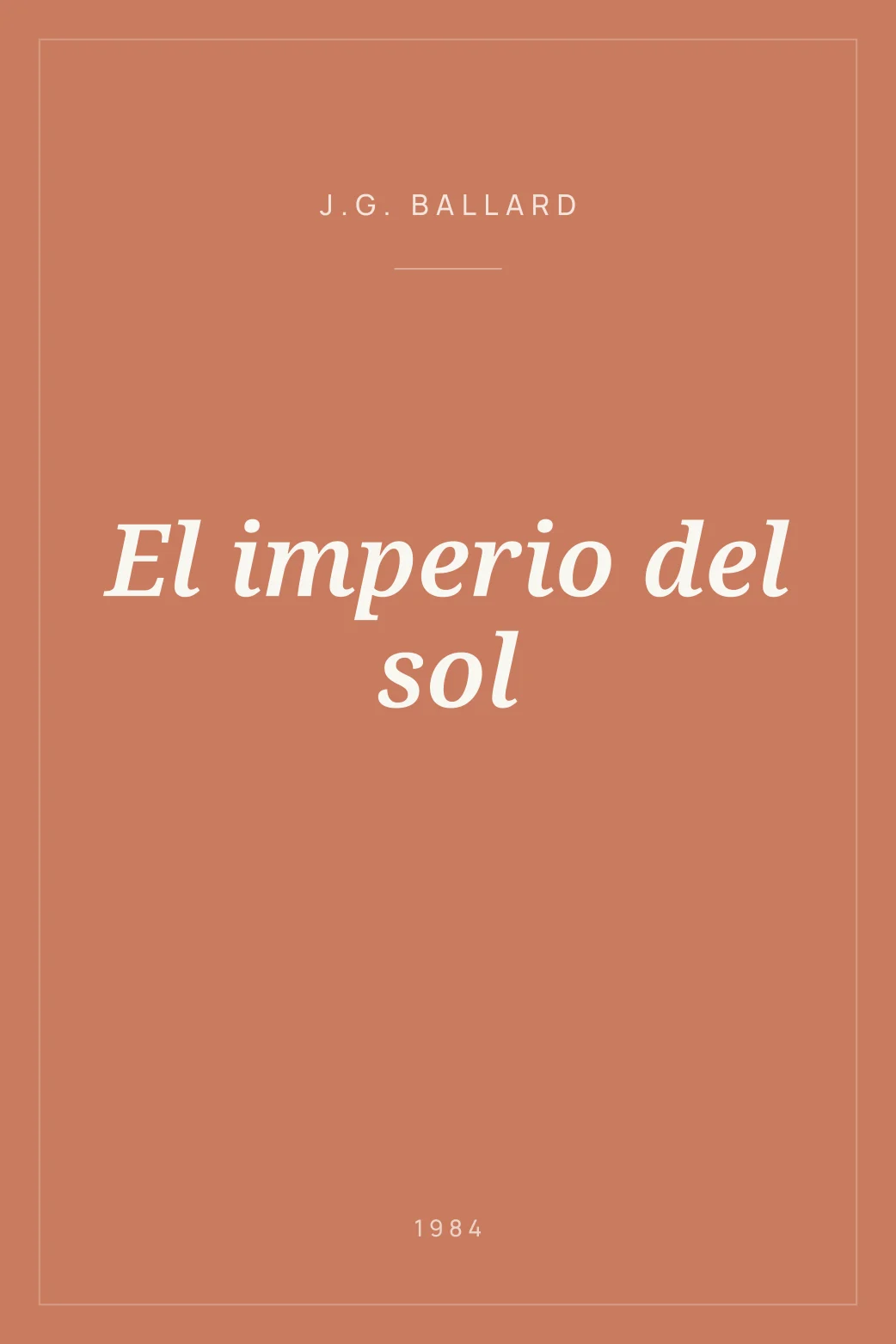 Portada de El imperio del sol