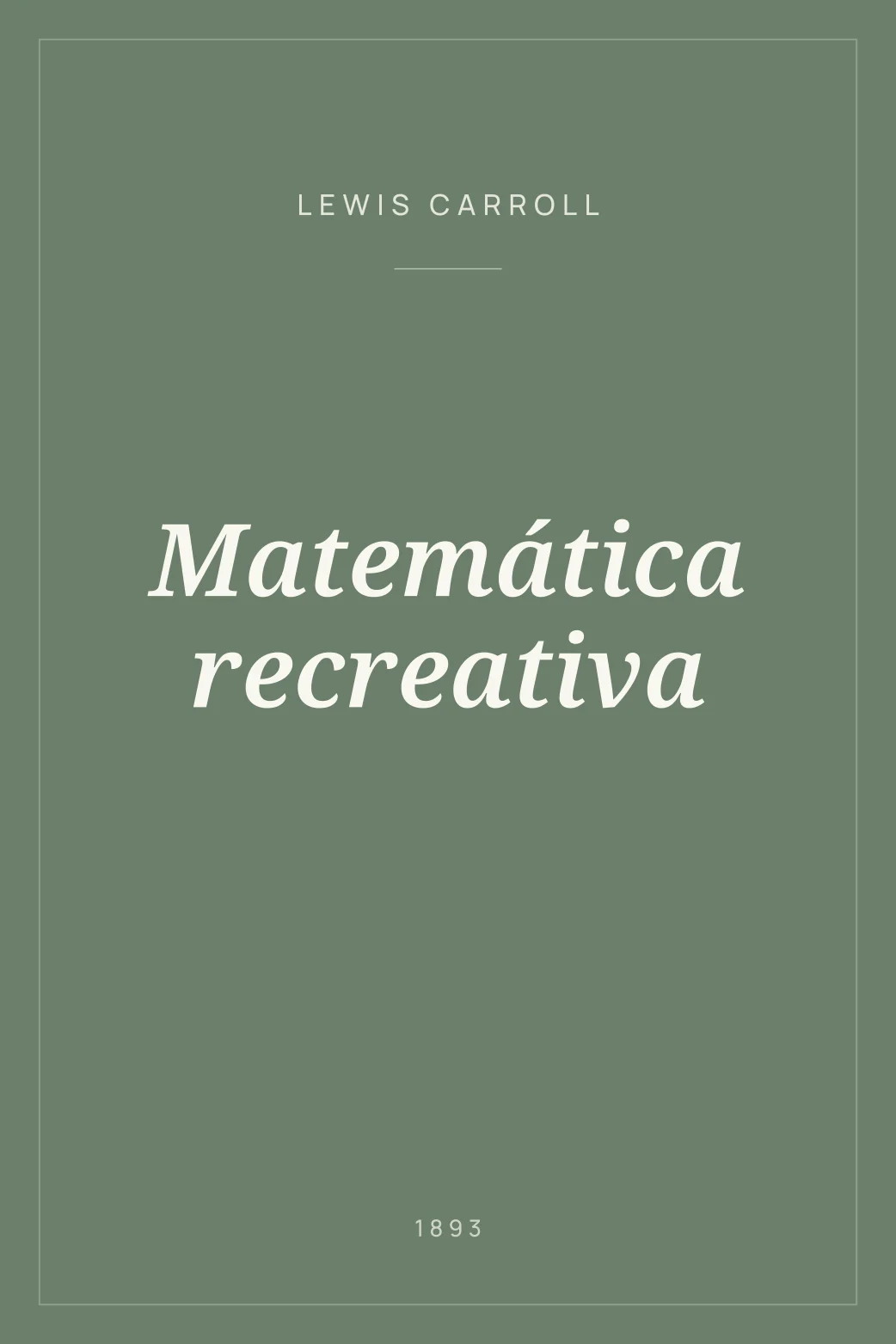 Portada de Matemática recreativa