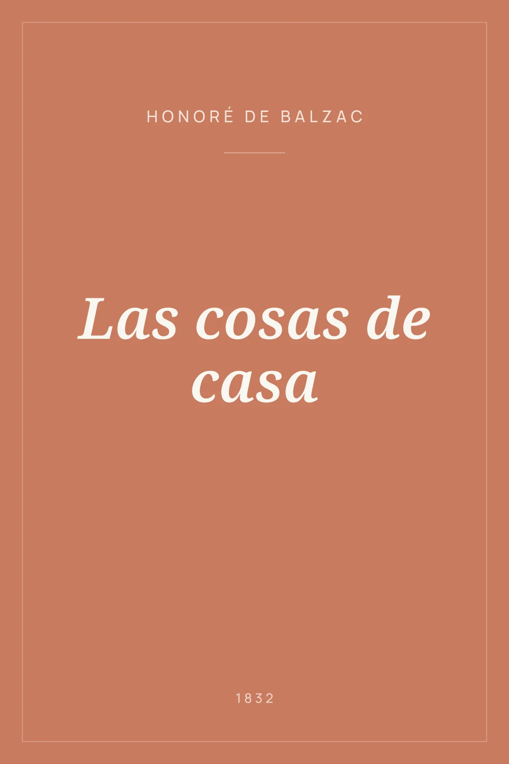 Portada de Las cosas de casa