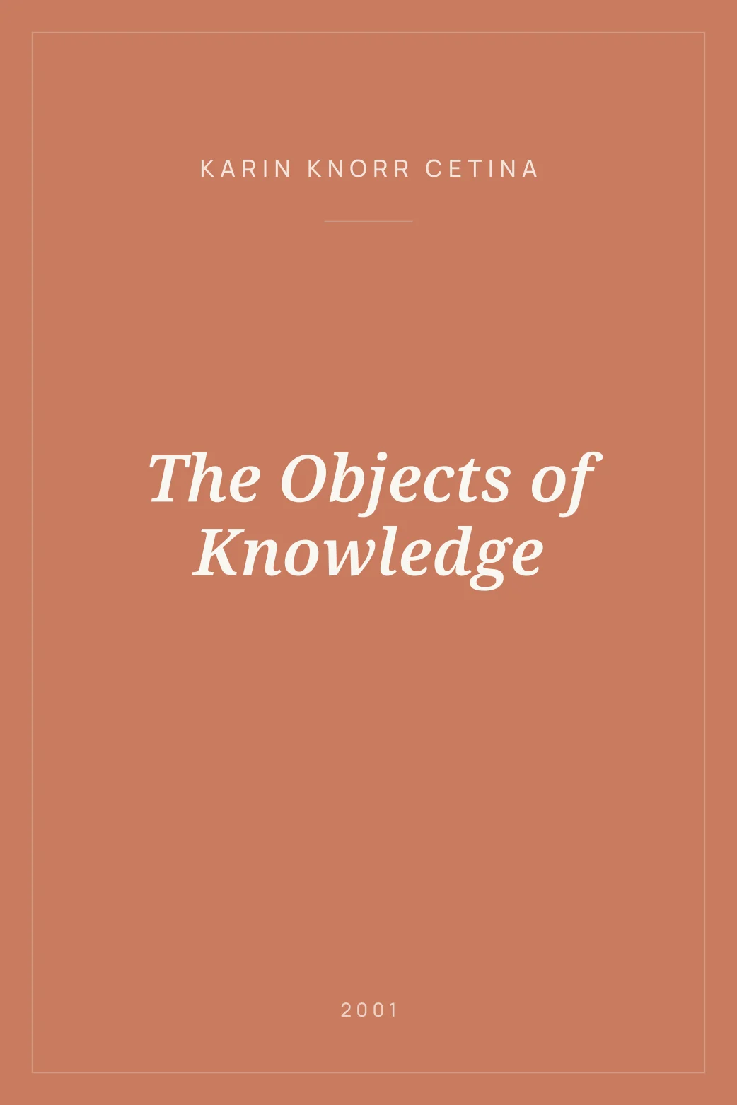 Portada de The Objects of Knowledge