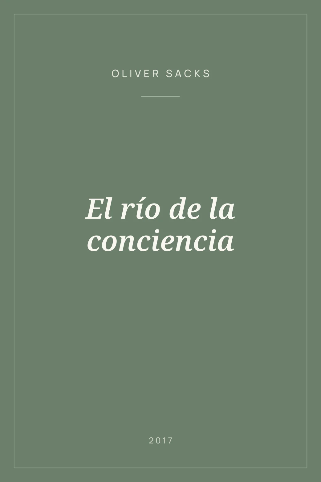 Portada de El río de la conciencia