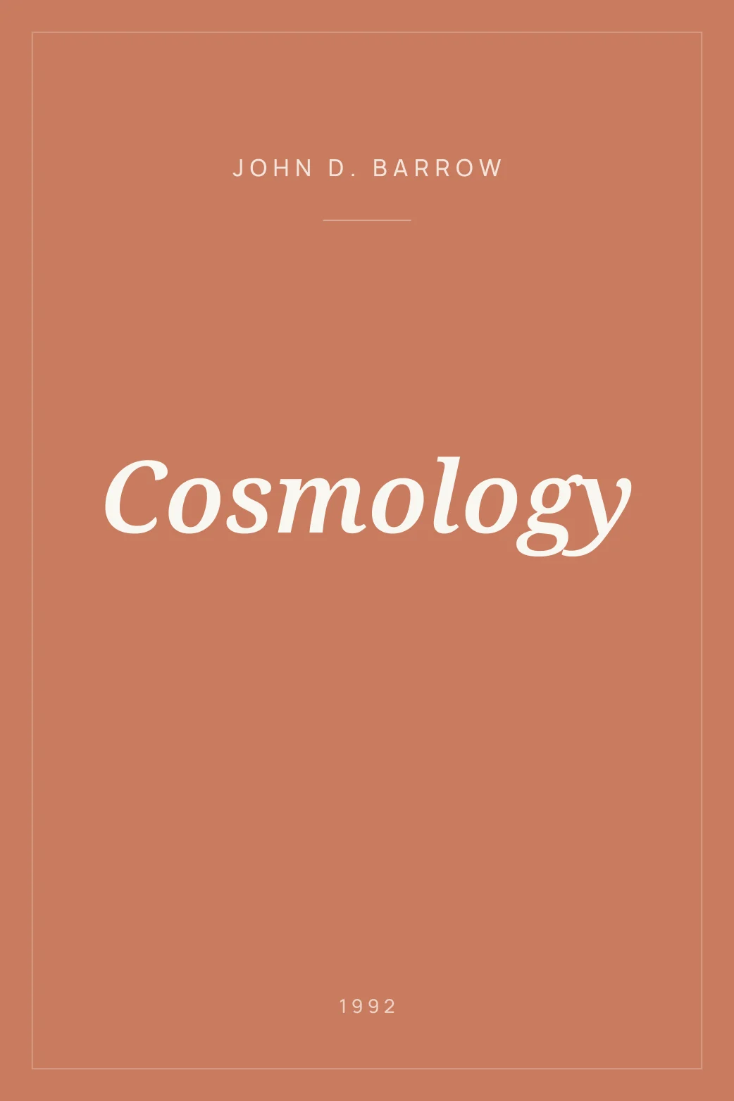 Portada de Cosmology