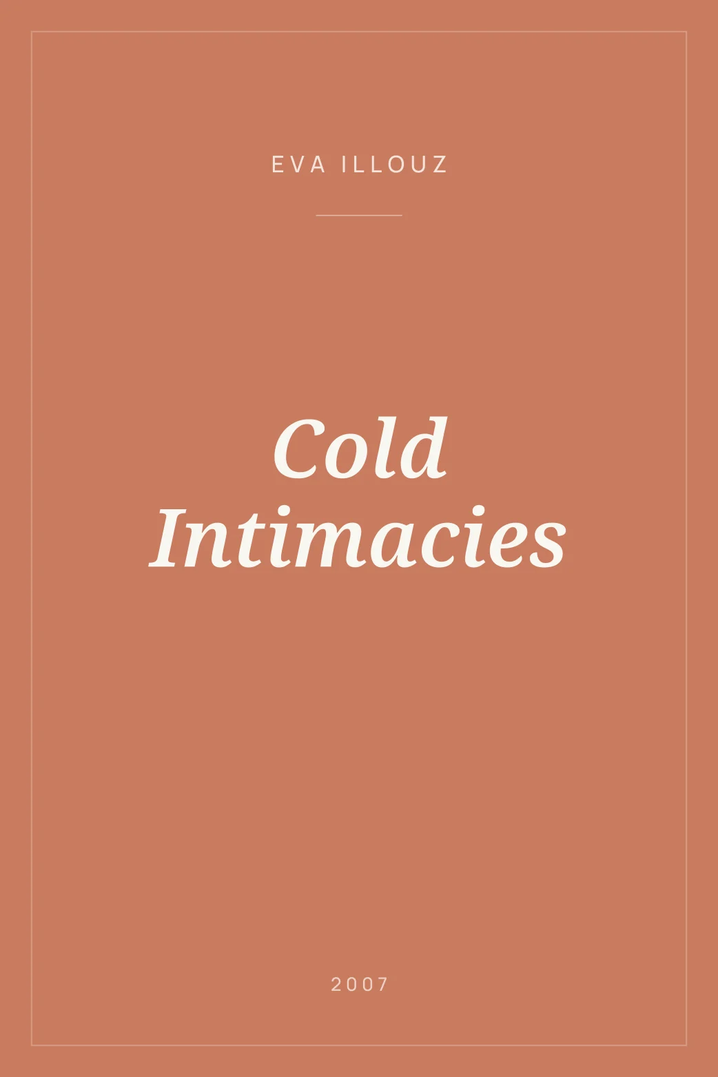 Portada de Cold Intimacies