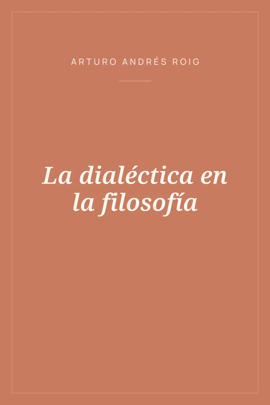 Portada de La dialéctica en la filosofía