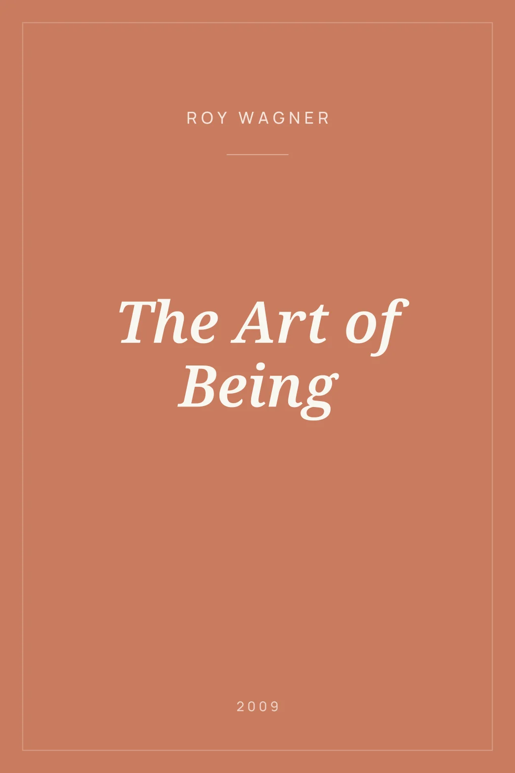 Portada de The Art of Being