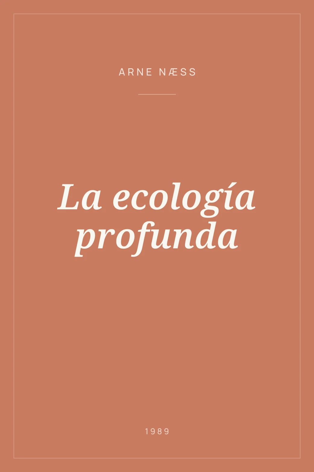 Portada de La ecología profunda