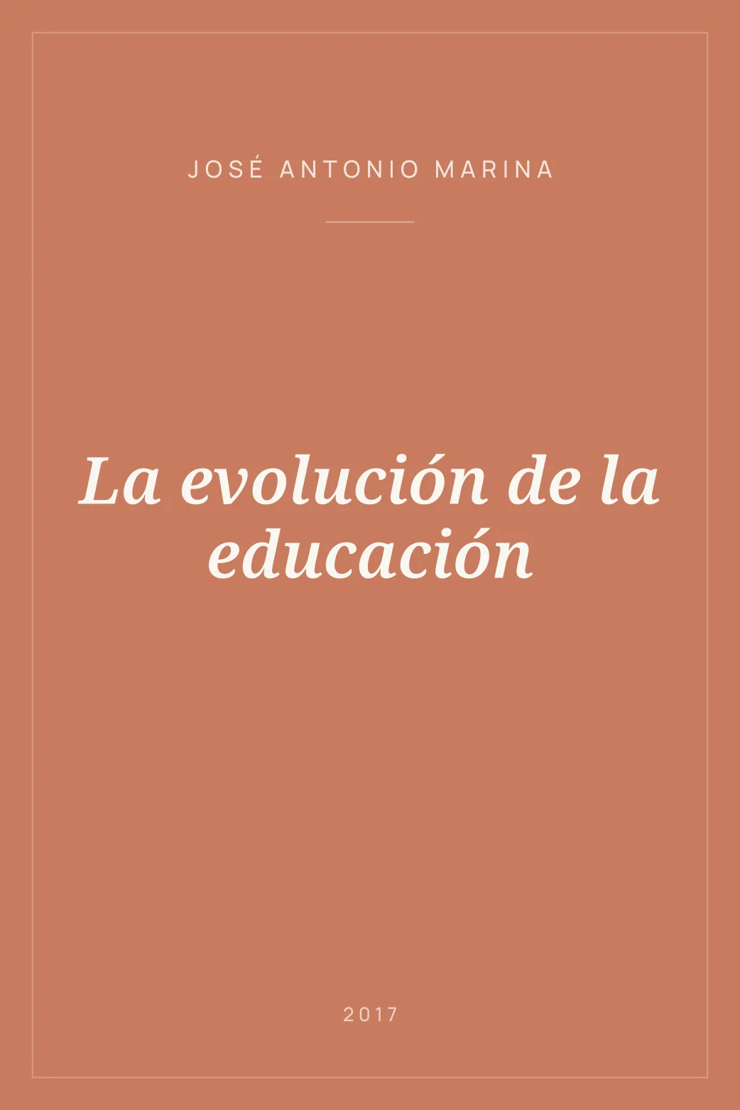 Portada de La evolución de la educación