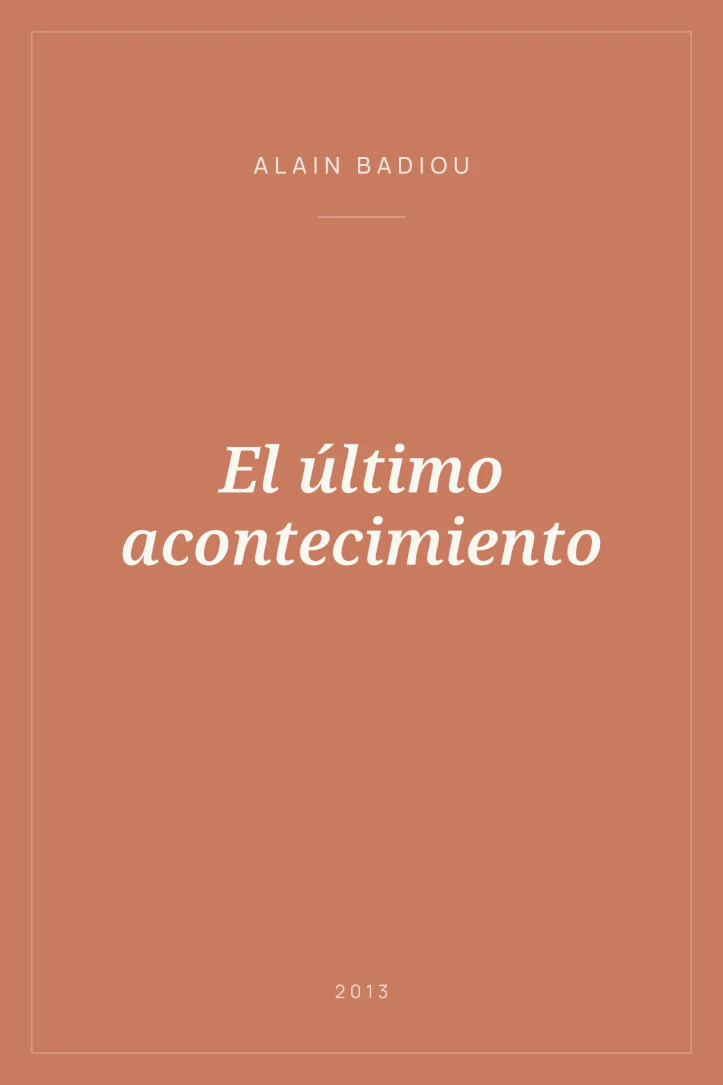 Portada de El último acontecimiento
