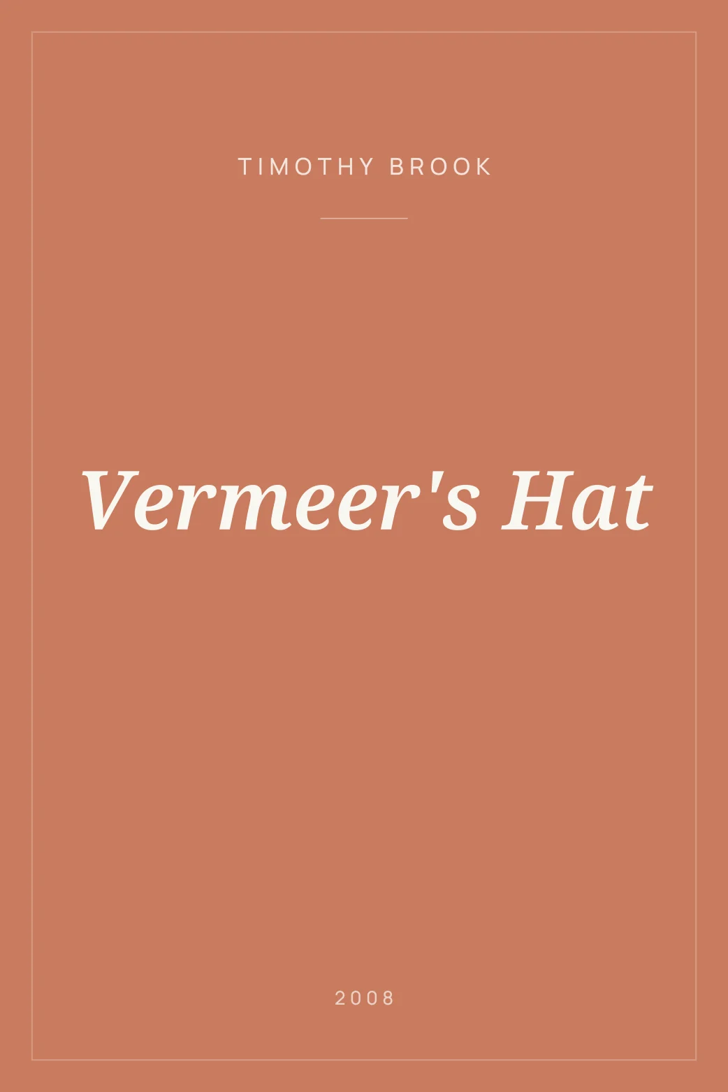 Portada de Vermeer's Hat