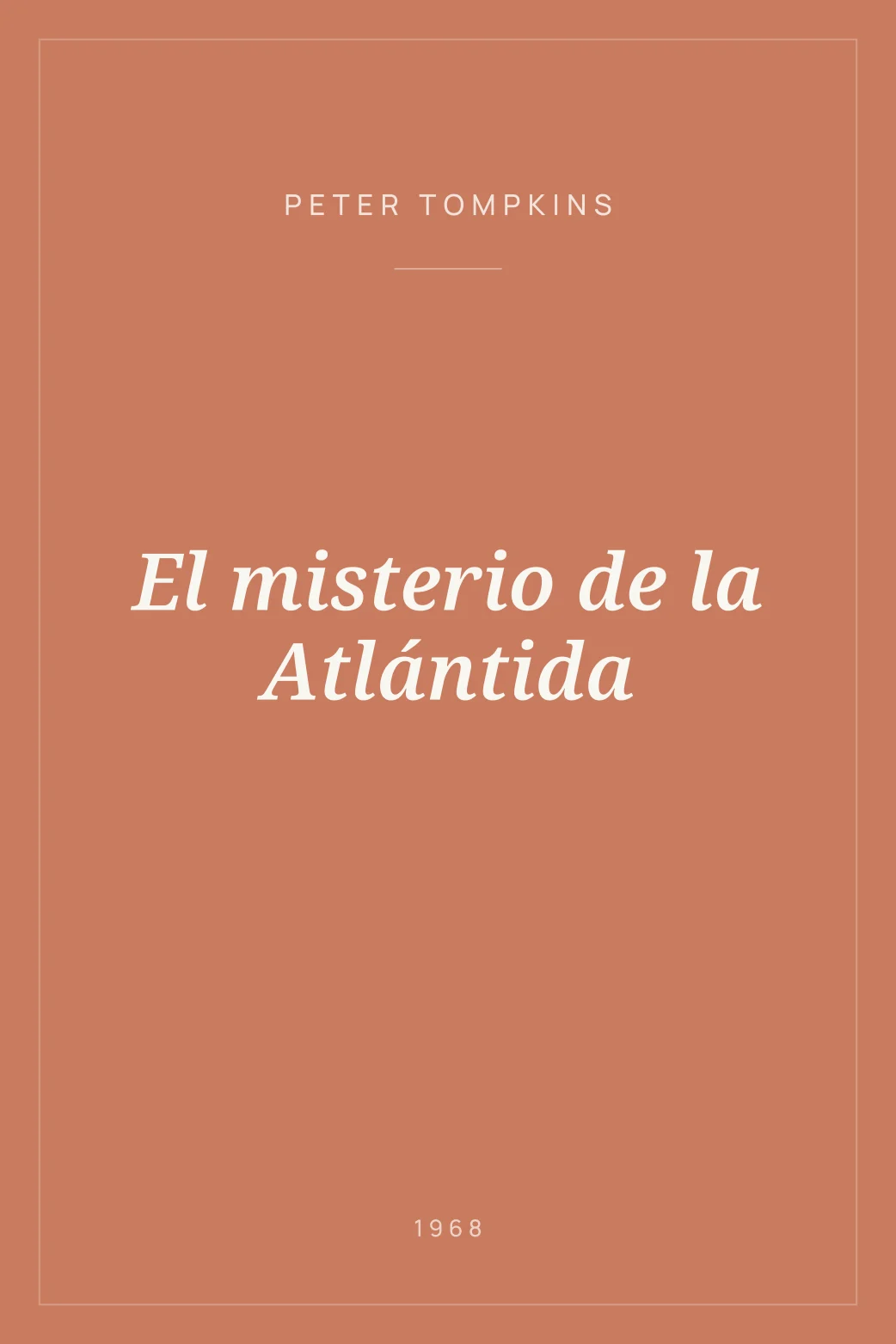 Portada de El misterio de la Atlántida