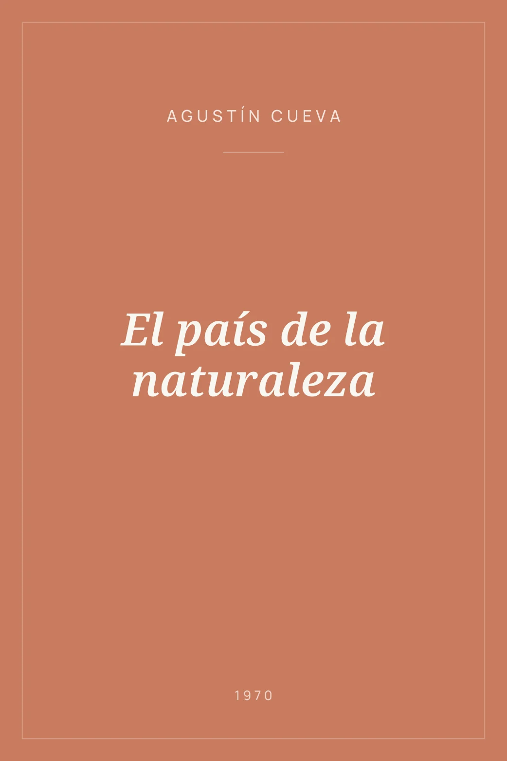 Portada de El país de la naturaleza