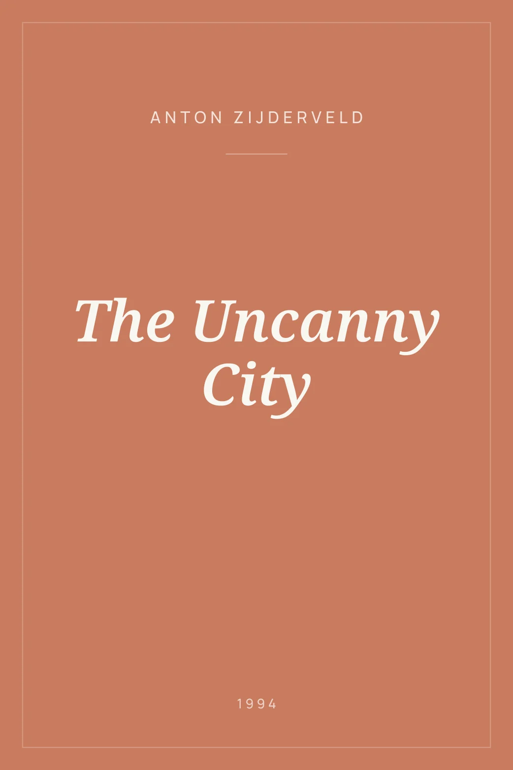 Portada de The Uncanny City