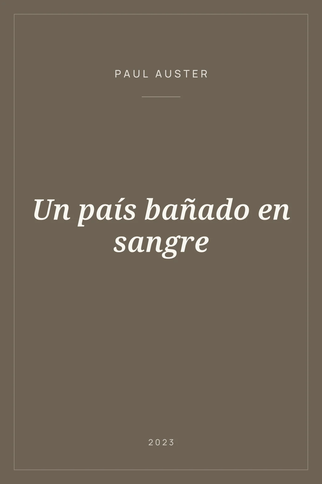 Portada de Un país bañado en sangre