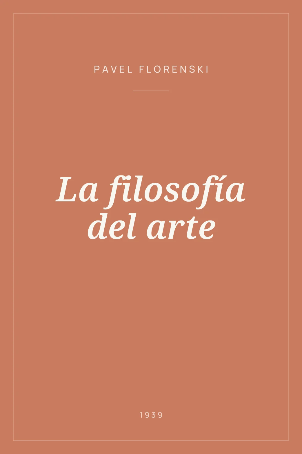 Portada de La filosofía del arte