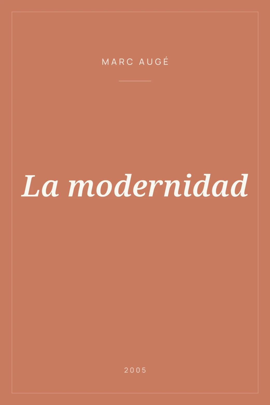 Portada de La modernidad