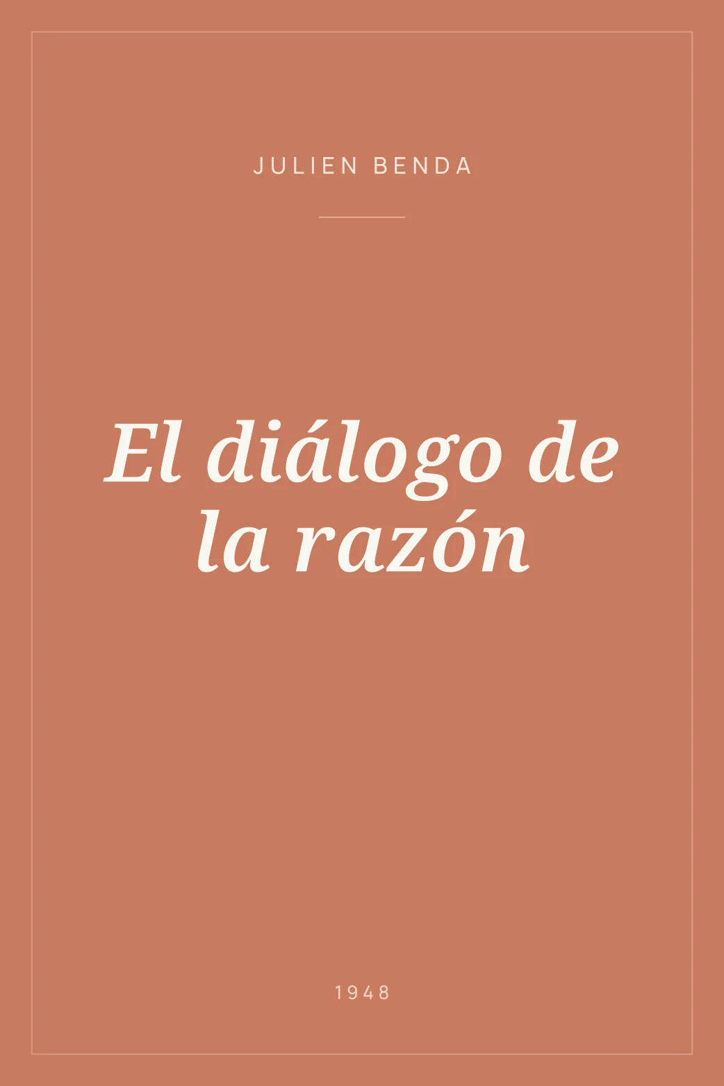 Portada de El diálogo de la razón