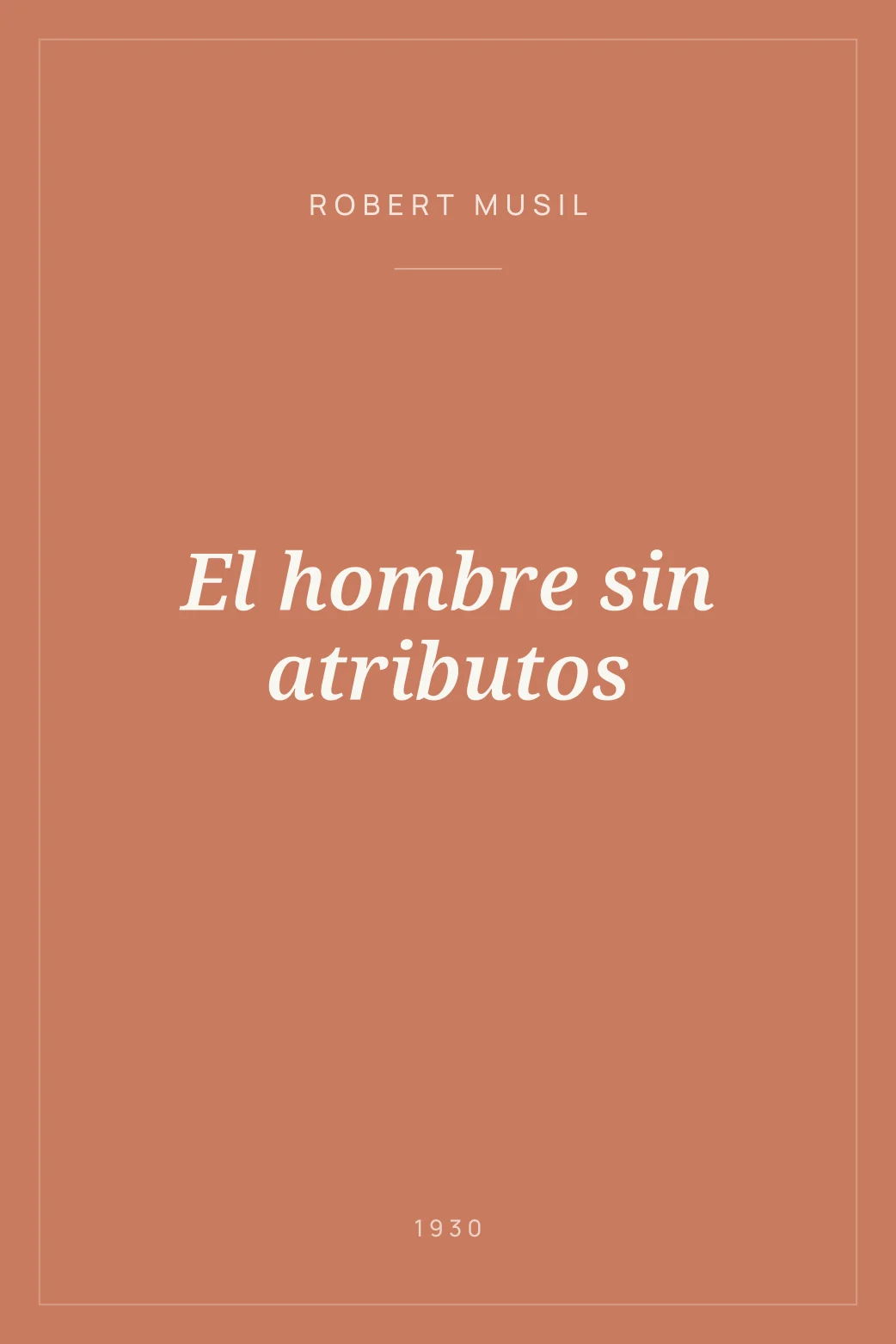 Portada de El hombre sin atributos