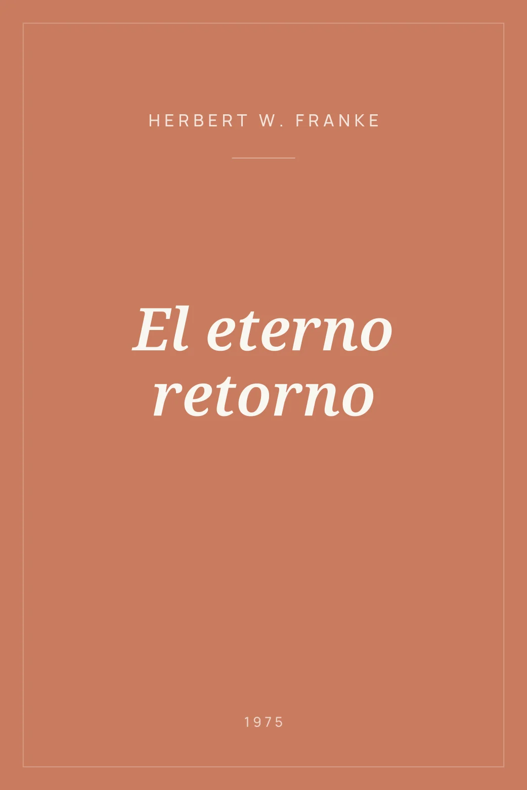 Portada de El eterno retorno