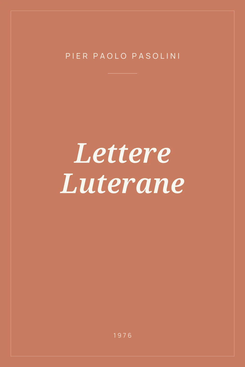Portada de Lettere Luterane