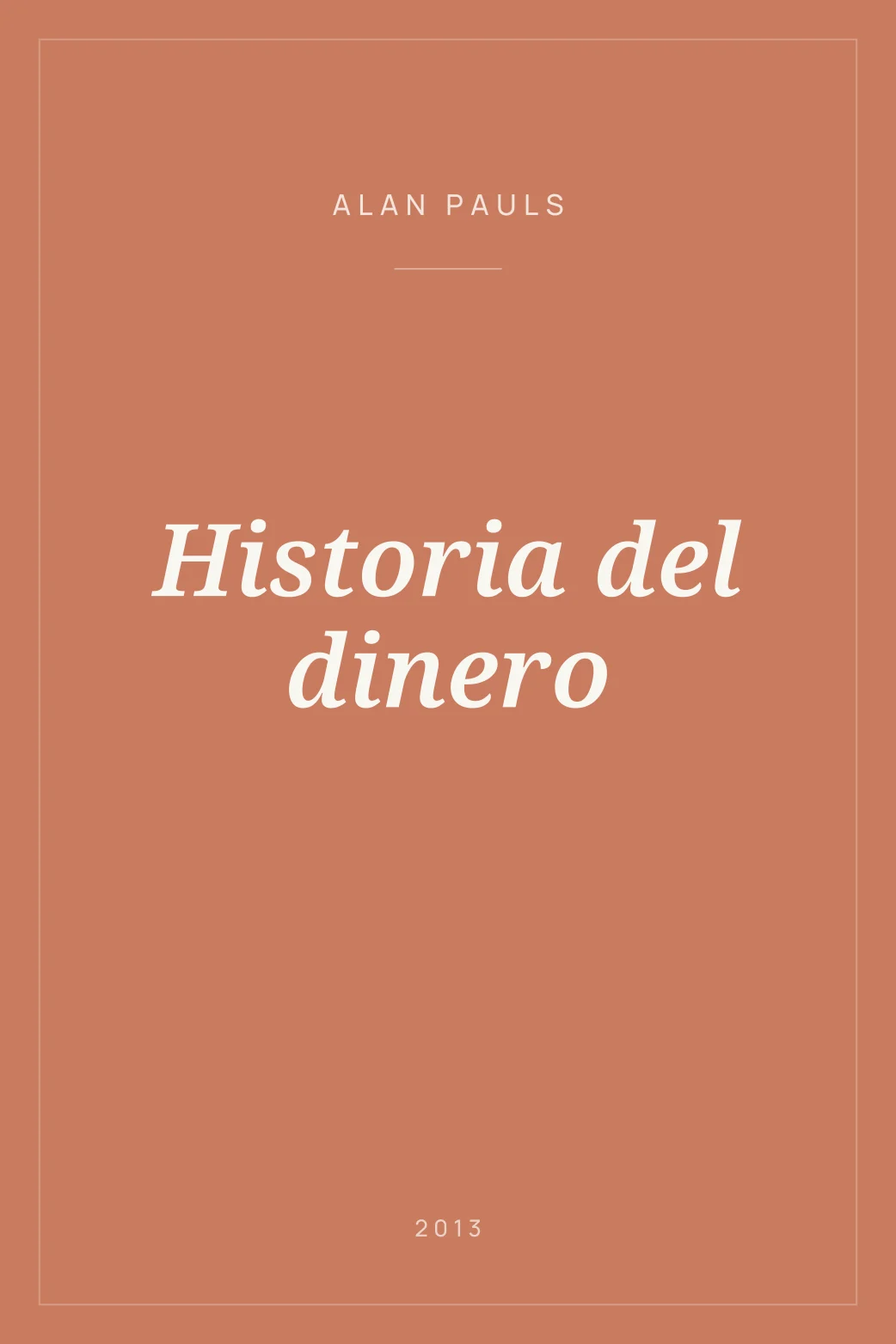 Portada de Historia del dinero