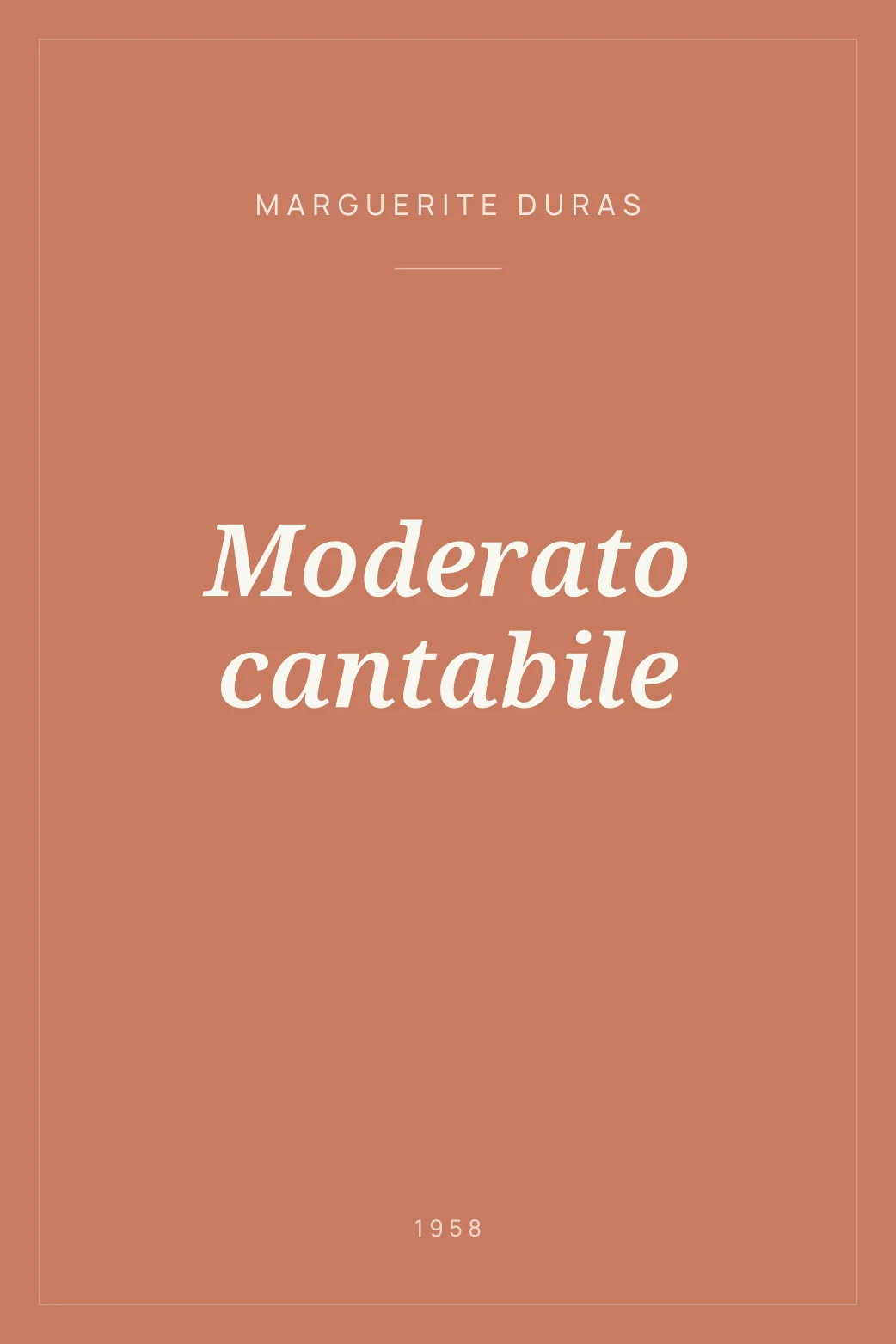 Portada de Moderato cantabile