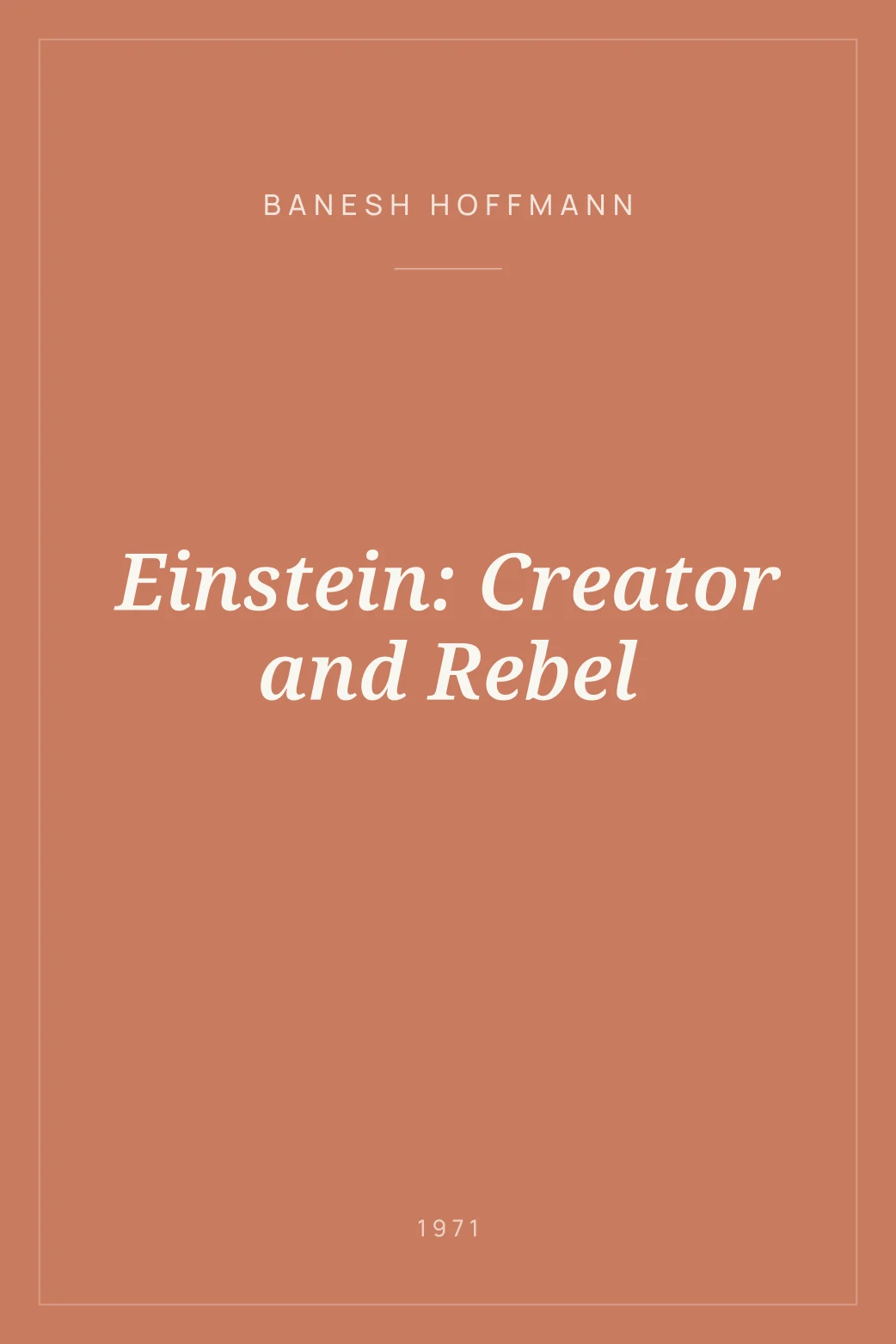 Portada de Einstein: Creator and Rebel