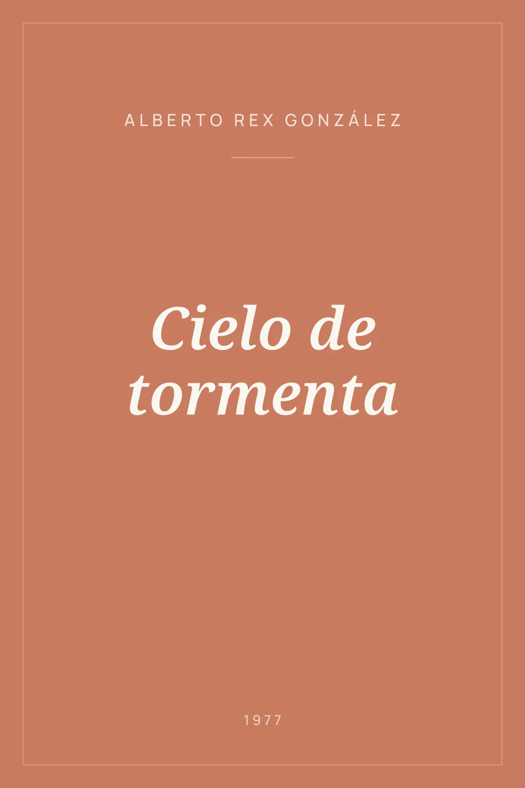 Portada de Cielo de tormenta