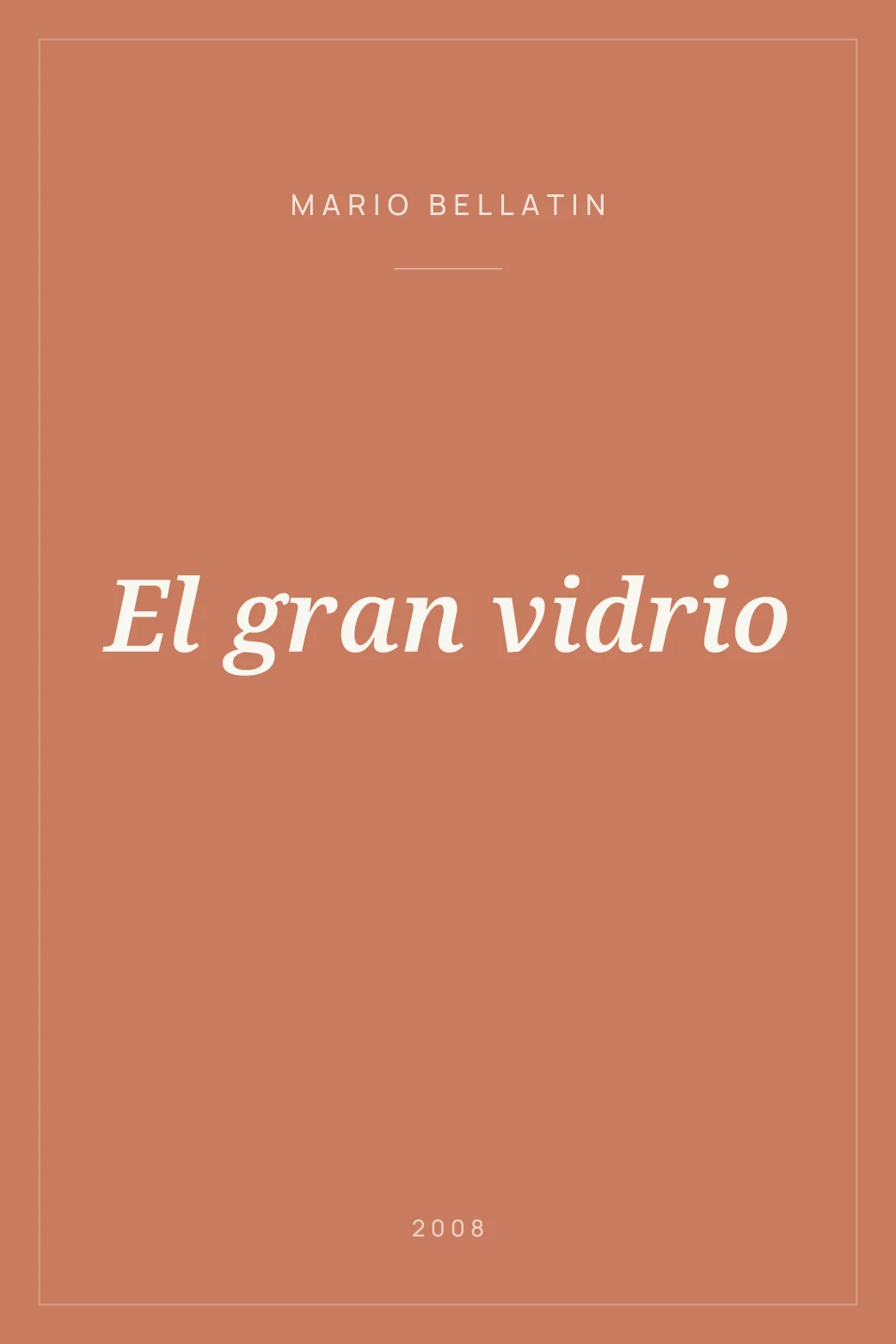 Portada de El gran vidrio